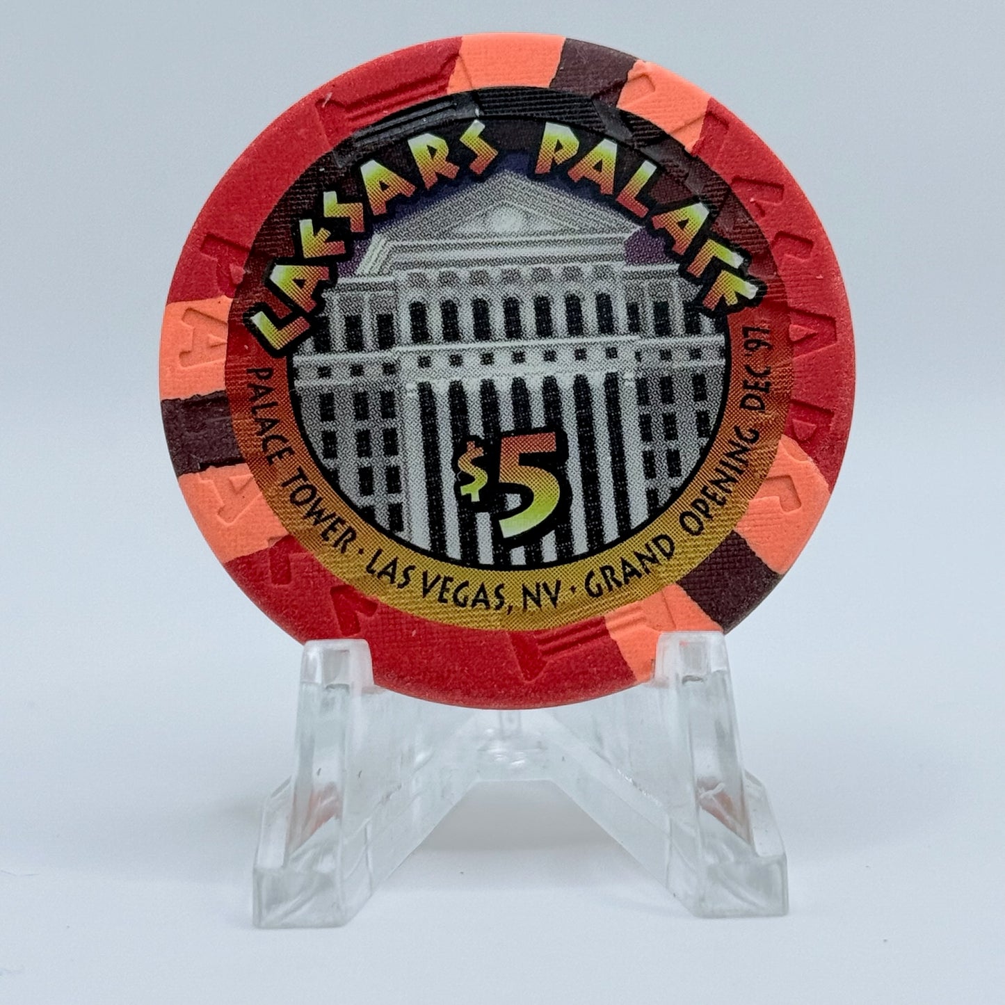 Caesars Palace Las Vegas Nevada 1997 LE $5 Casino Chip N9404