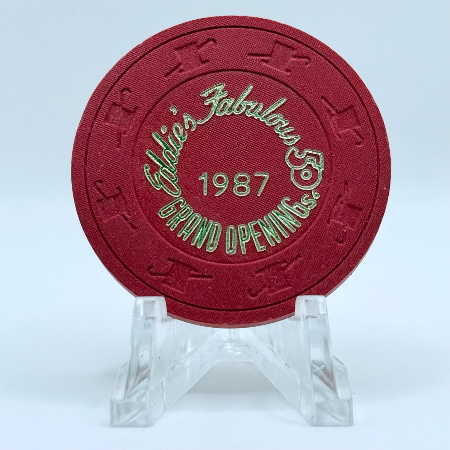 Eddie's Fabulous 50's Reno Nevada 1987 LE Casino Chip N3480