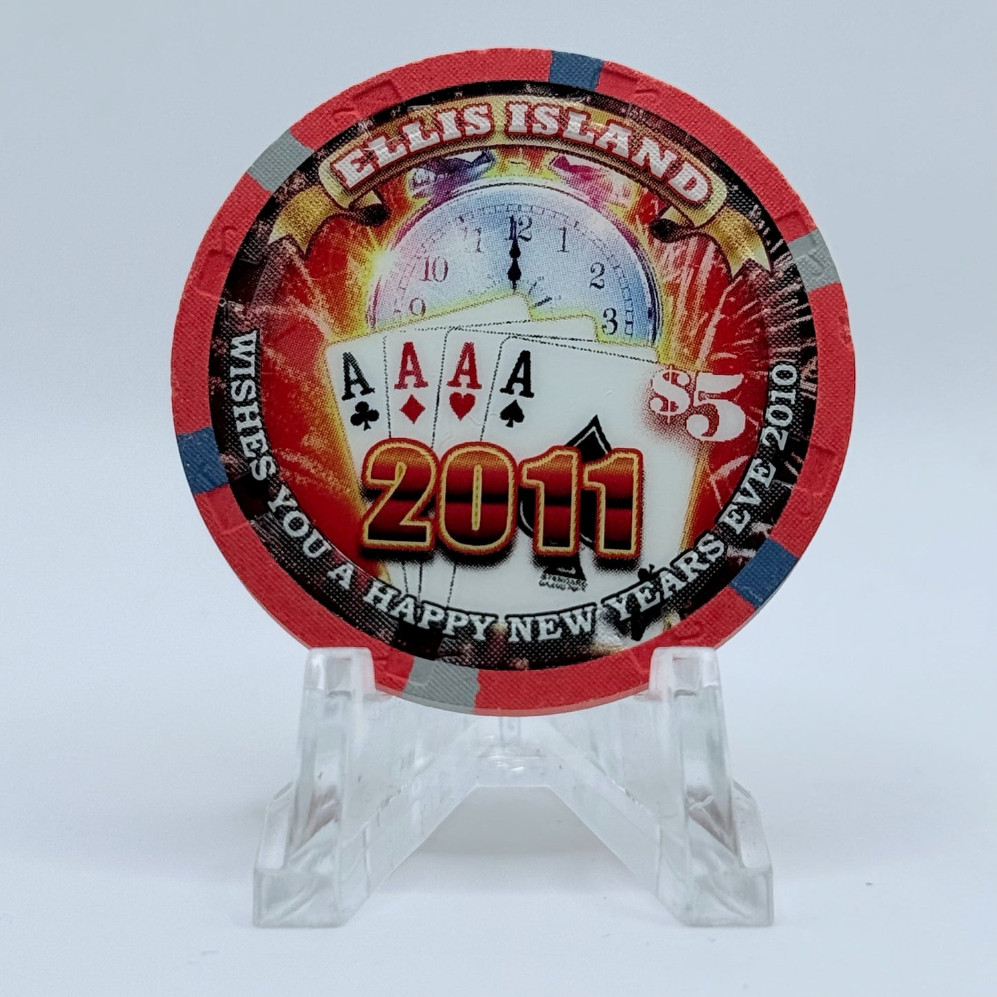 Ellis Island Las Vegas Nevada 2010 LE $5 Casino Chip D0055
