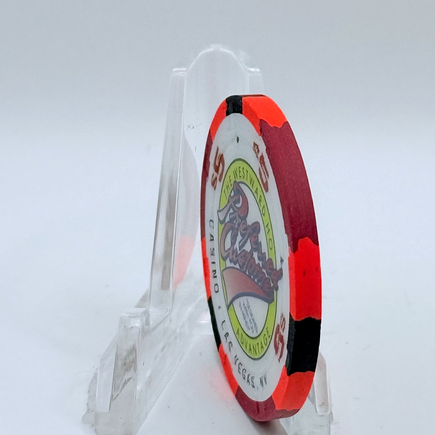 Westward Ho Las Vegas Nevada 1996 'Grubstake Jamboree' LE $5 Casino Chip N9264