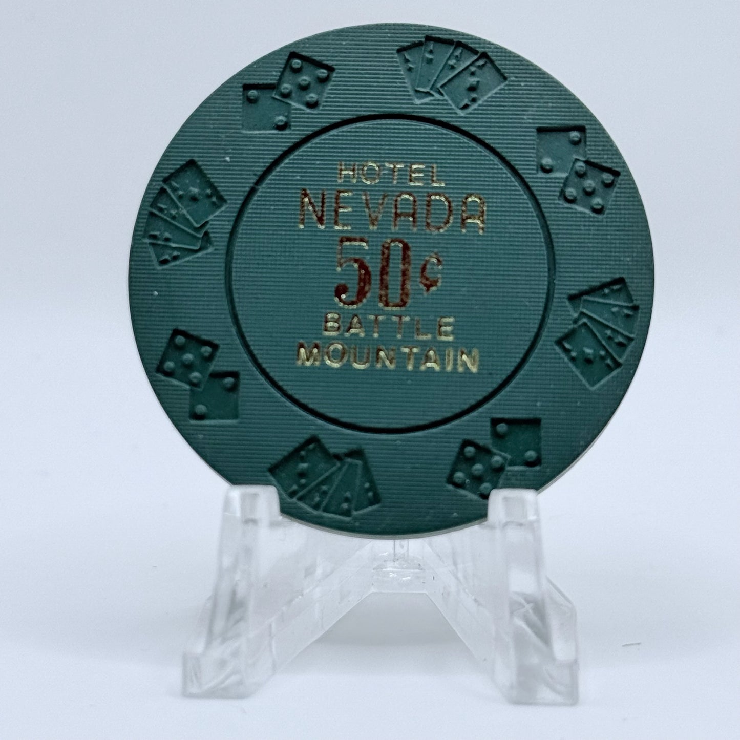 Hotel Nevada Battle Mountain Nevada 1956 $0.50 Casino Chip N3232