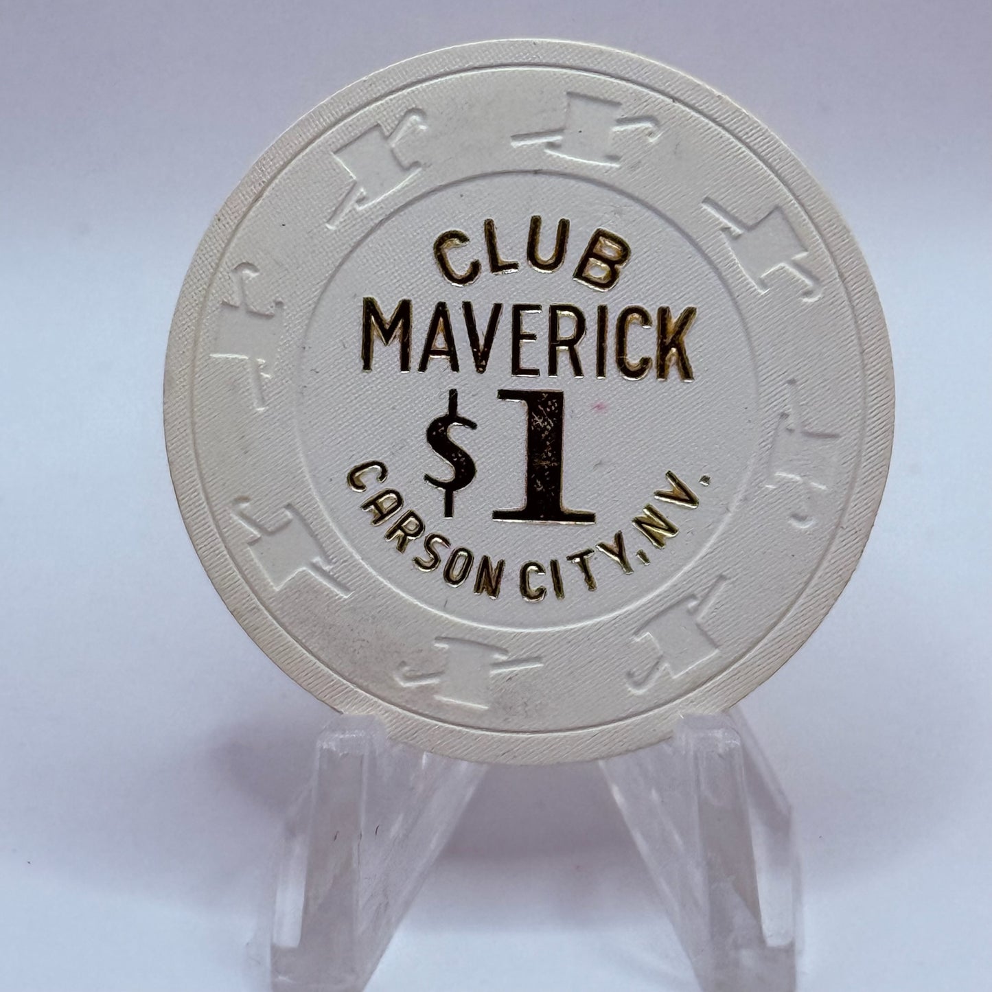 Club Maverick Carson City Nevada 1981 $1 Casino Chip N5031