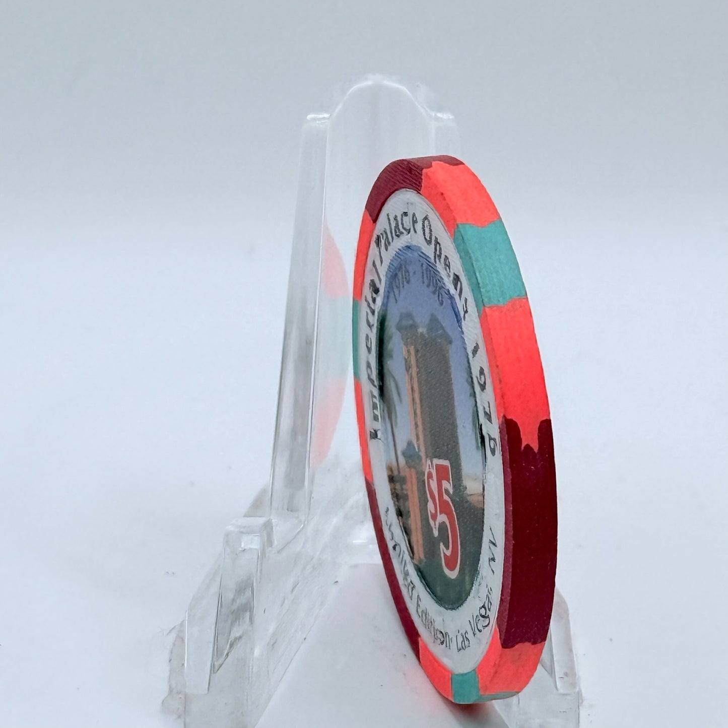 Imperial Palace Las Vegas Nevada 1996 '20th Anniversary' LE $5 Casino Chip N2741