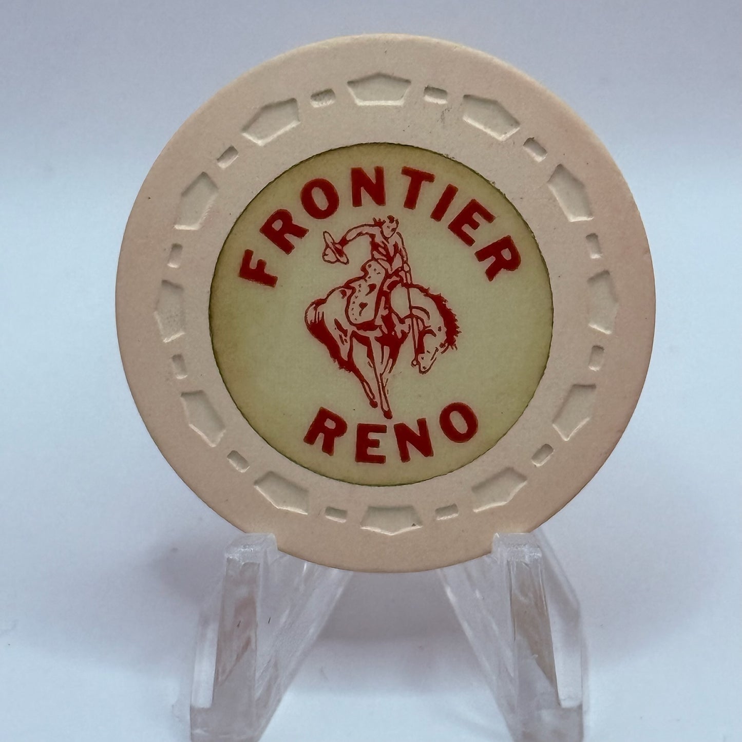 Frontier Club Reno Nevada 1954 Series 3 Roulette Cream Casino Chip N5073