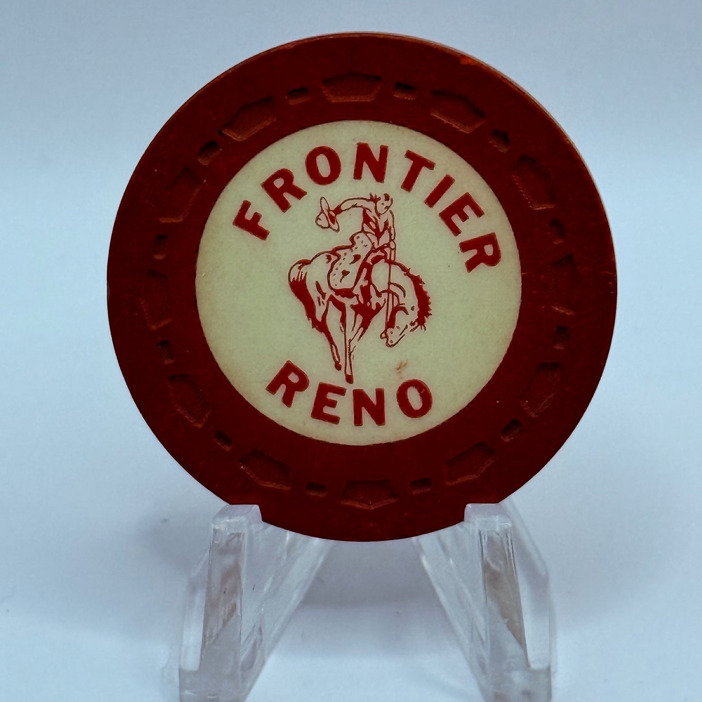 Frontier Club Reno Nevada 1954 Series 3 Roulette Red Casino Chip N5073