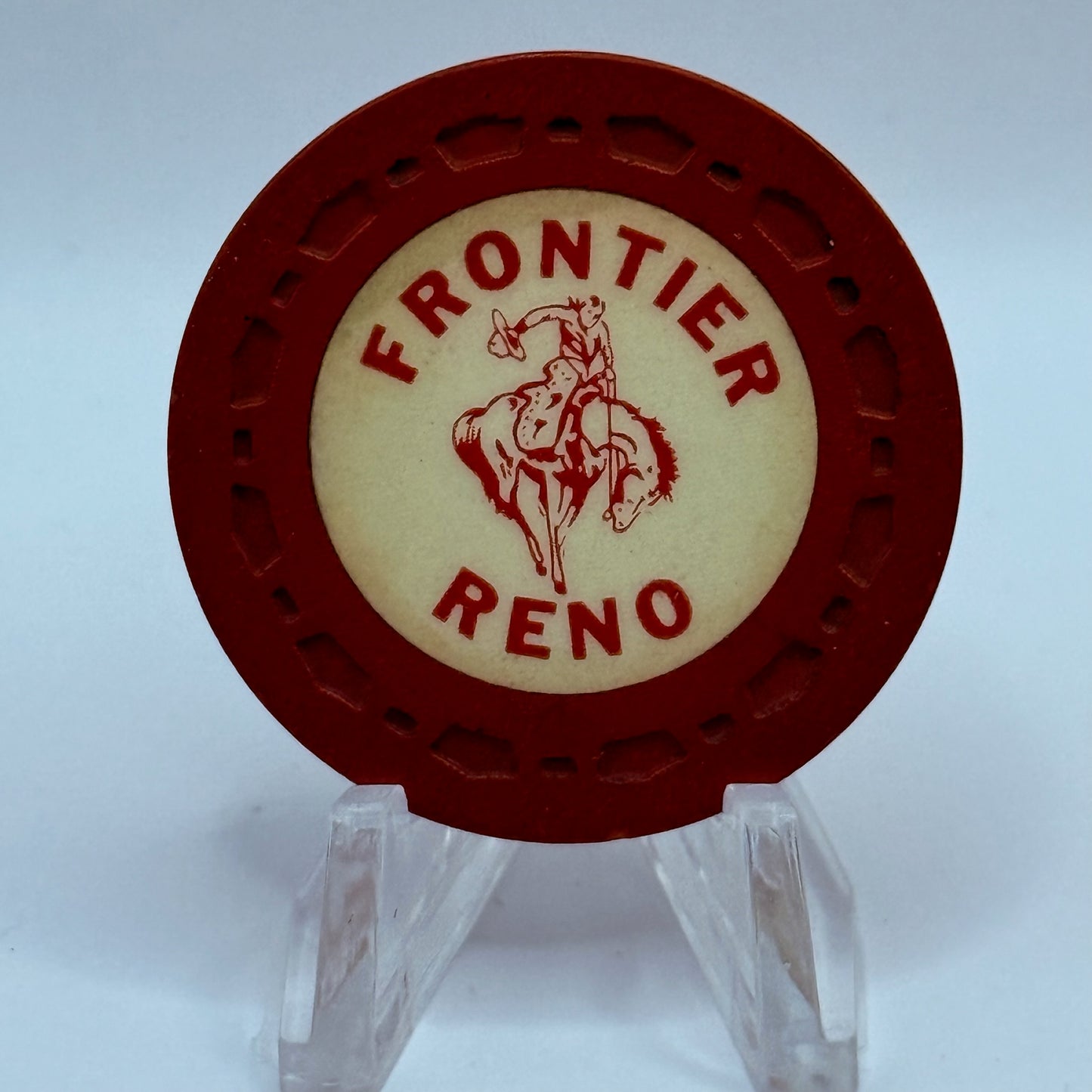 Frontier Club Reno Nevada 1954 Series 3 Roulette Red Casino Chip N5073