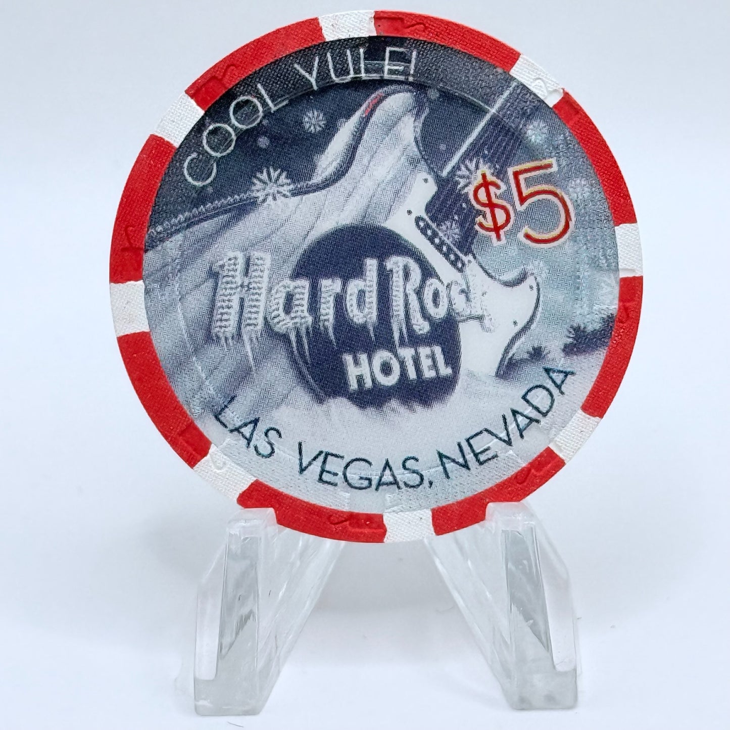 Hard Rock - Las Vegas Las Vegas Nevada 2004 'Christmas' LE $5 Casino Chip E7424
