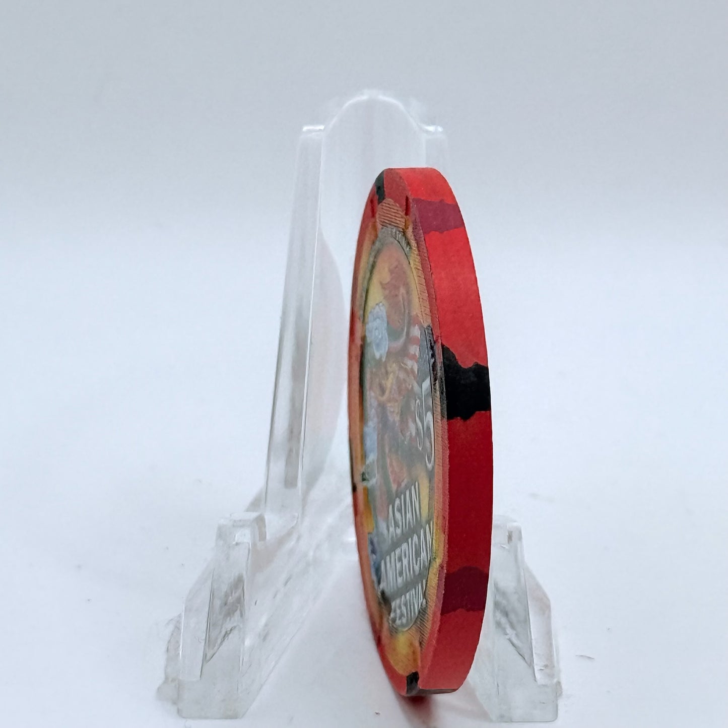 State Line Casino Wendover Nevada 1999 'Asian American Festival' LE $5 Casino Chip V7347