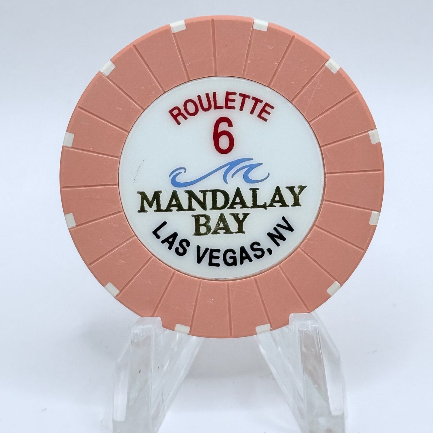 Mandalay Bay Las Vegas Nevada 1999 Series 106 Roulette Salmon Casino Chip V2937
