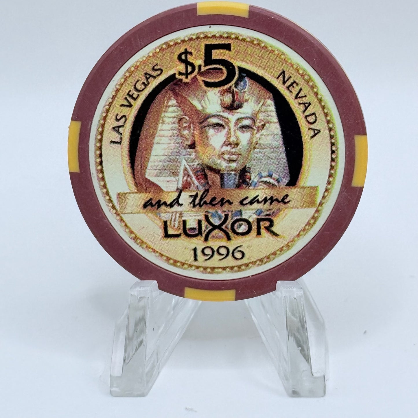 Luxor Las Vegas Nevada 1996 'Third Anniversary' LE $5 Casino Chip N8716