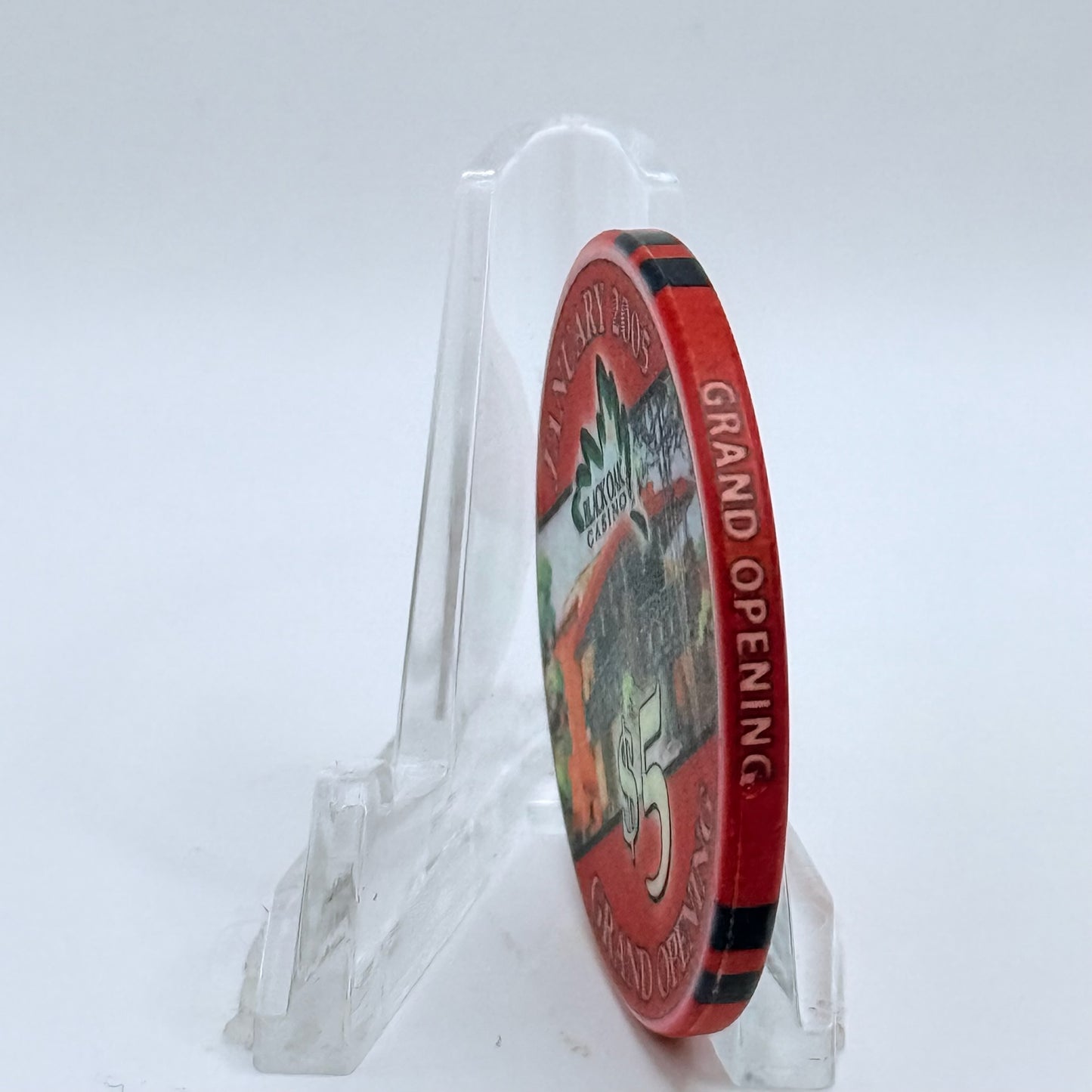 Black Oak Casino & Resort Tuolumne California 2005 'Grand Opening' LE $5 Casino Chip