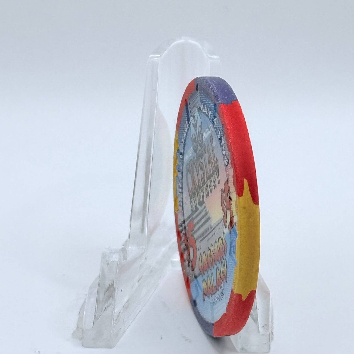 Symphony Crystal Cruises Wet Chips 1995 'Maiden Voyage - Grand Opening' LE $5 Casino Chip