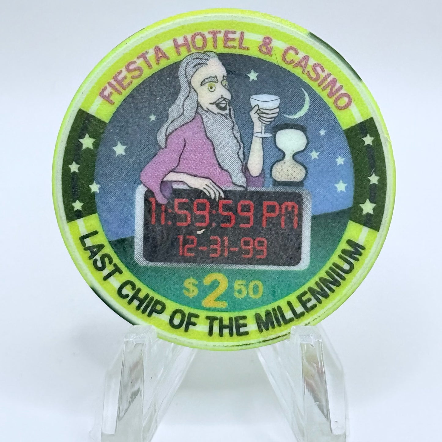 Fiesta Rancho N. Las Vegas Nevada 1999 'Last Chip of the Millennium' LE $2.50 Casino Chip V4097