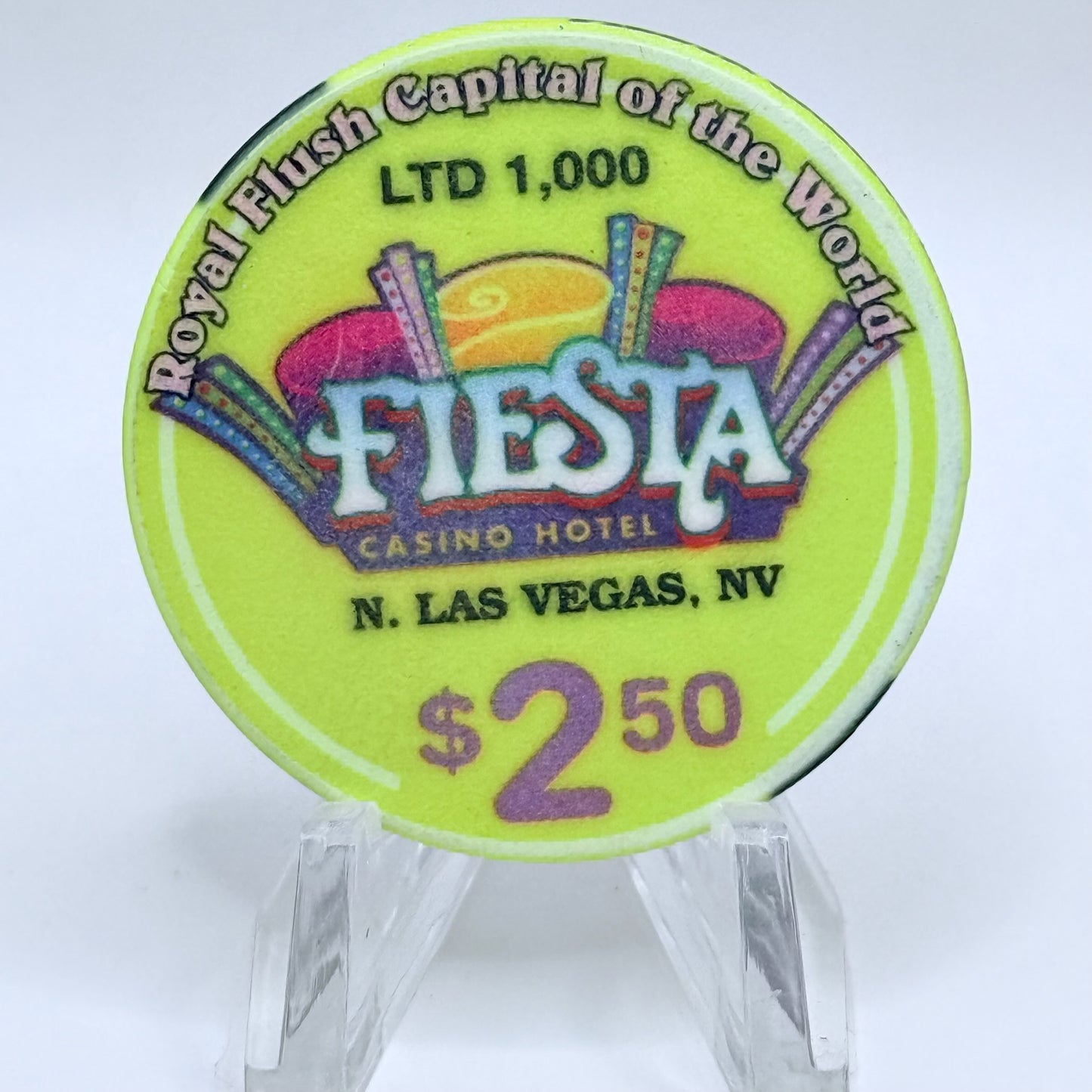 Fiesta Rancho N. Las Vegas Nevada 1999 'Last Chip of the Millennium' LE $2.50 Casino Chip V4097