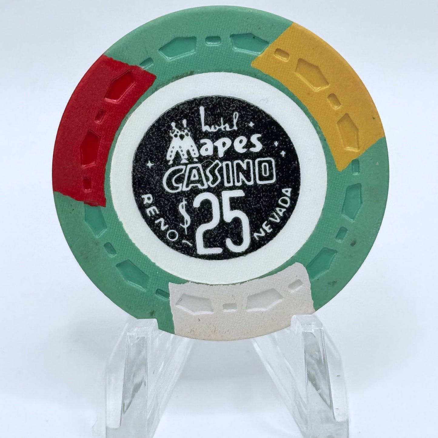 Mapes Hotel Casino Reno Nevada 1969 $25 Casino Chip N5229
