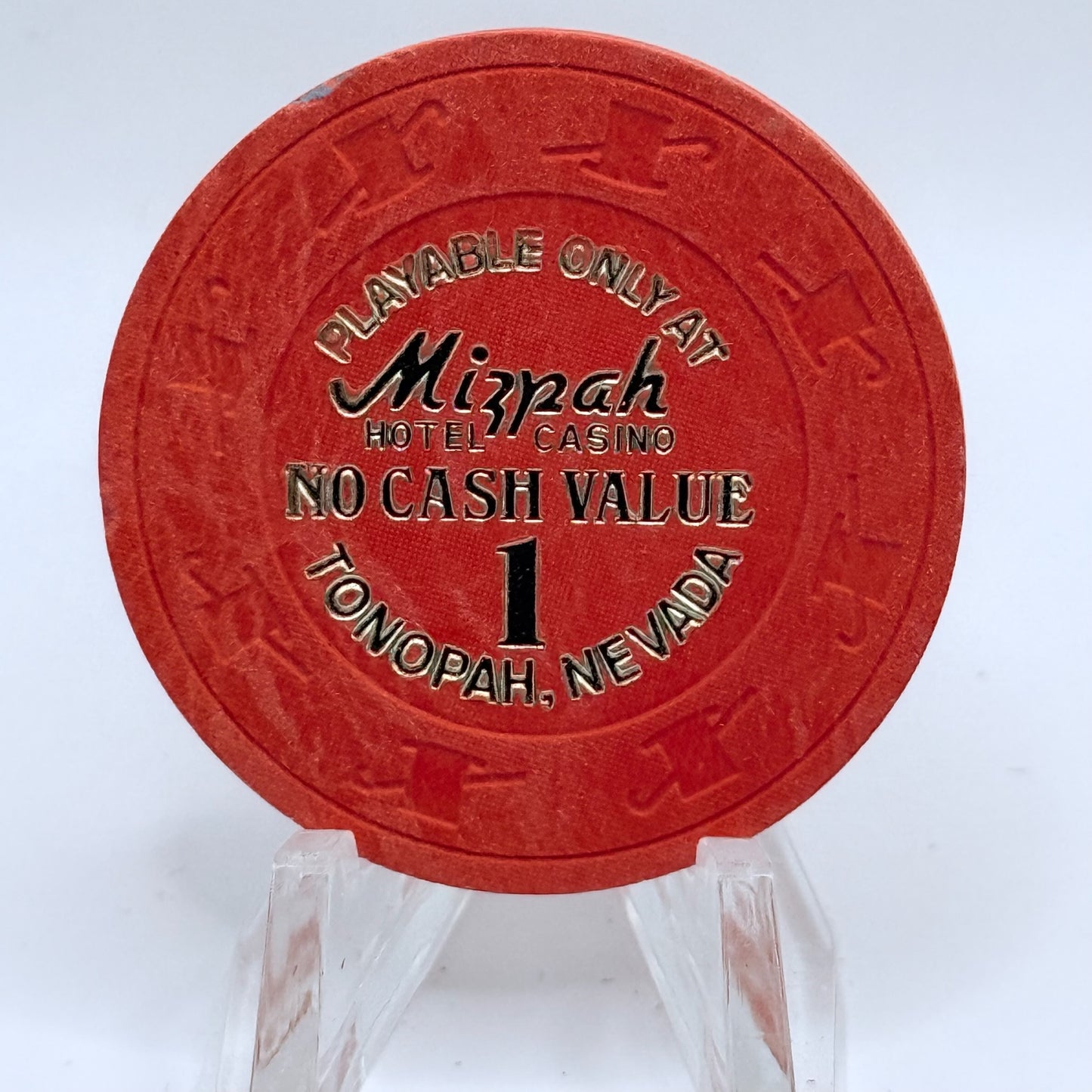 Mizpah Hotel Tonopah Nevada 1984 $1 NCV Casino Chip N3270