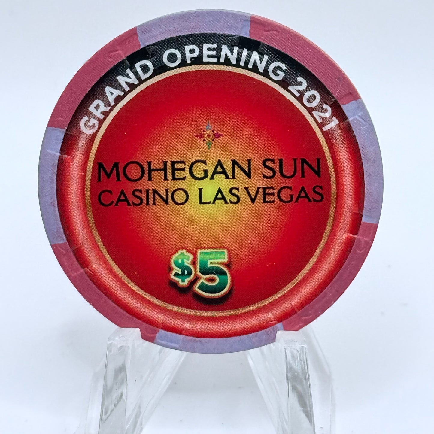 Mohegan Sun Casino at Virgin Hotels Las Vegas Nevada 2021 'Grand Opening' LE $5 Casino Chip