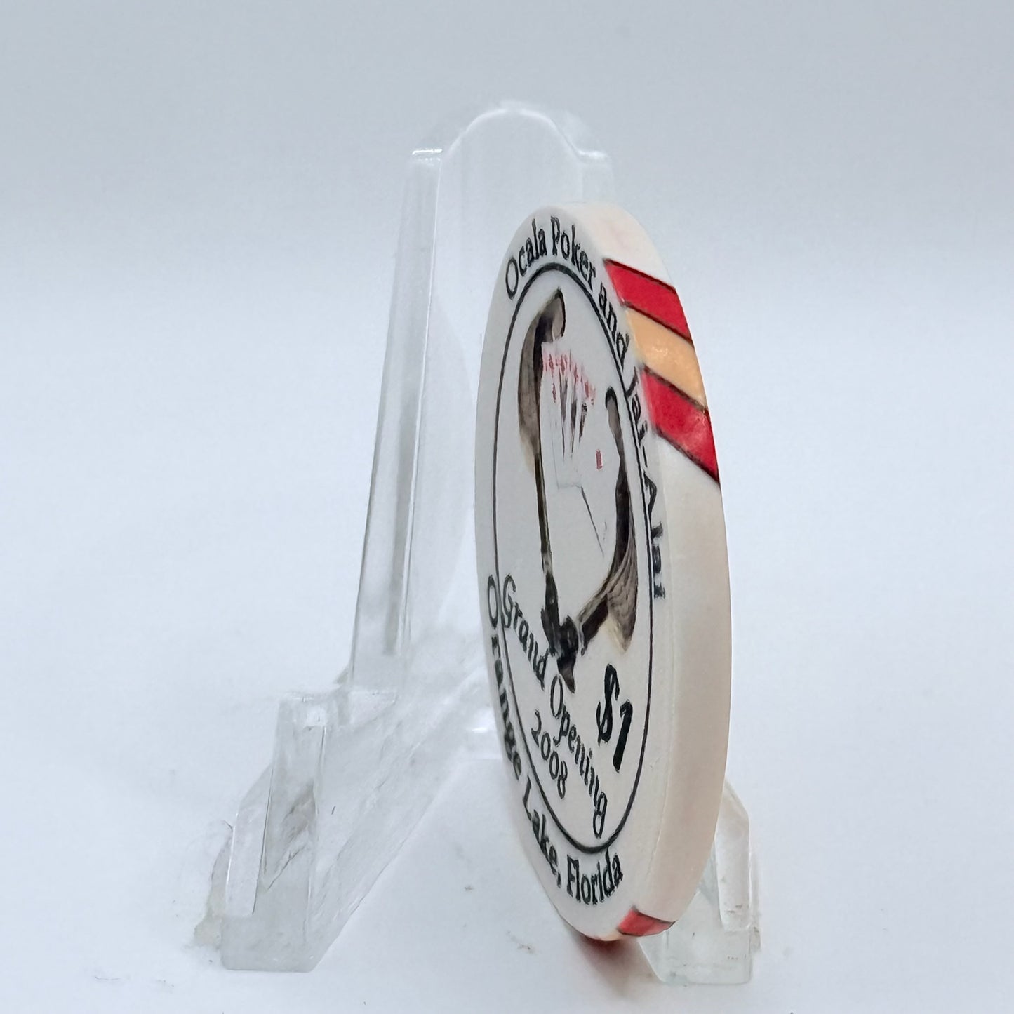 Ocala Poker & Jai-Alai Reddick Florida 2008 'Grand Opening' LE $1 Casino Chip