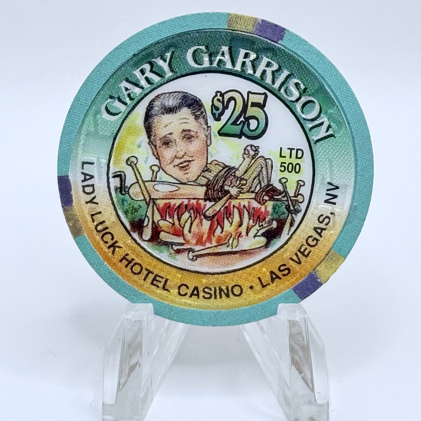 Lady Luck Las Vegas Nevada LE 'Gary Garrison' $25 Casino Chip V1034