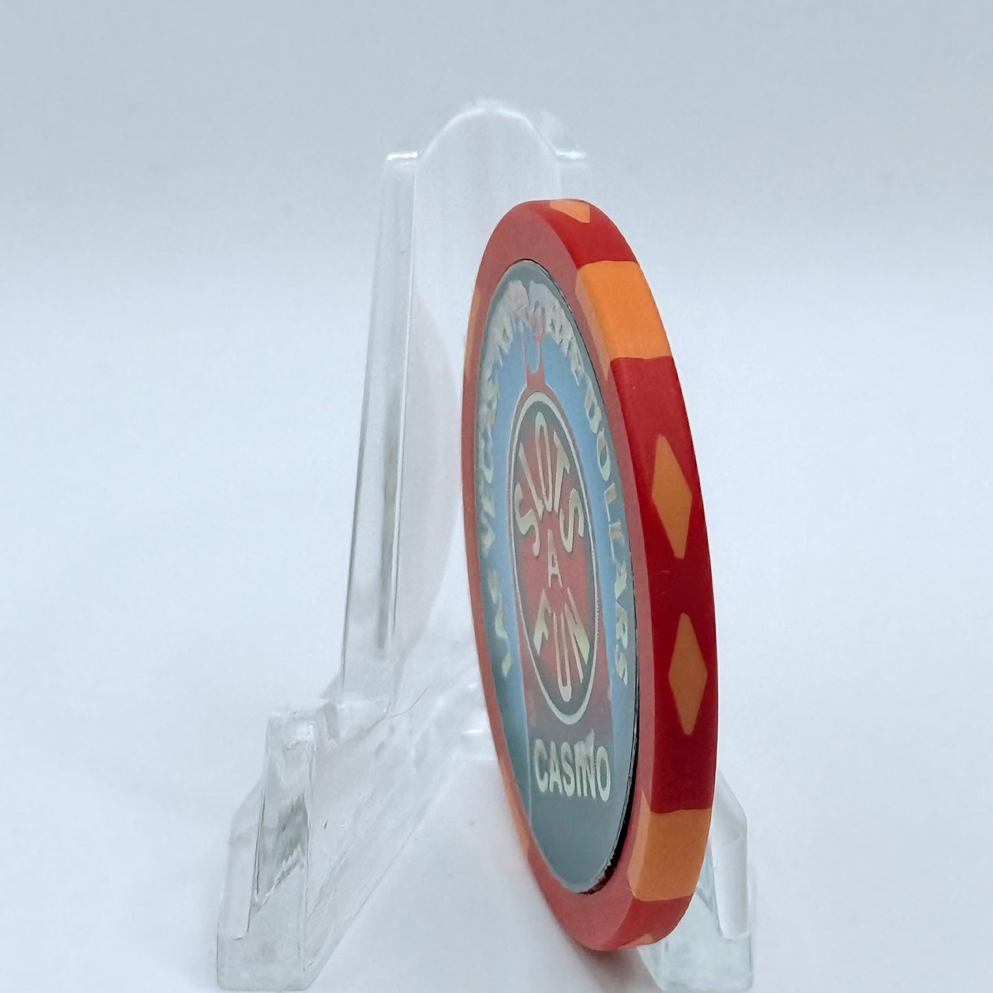 Slots-A-Fun Las Vegas Nevada 2002 'Nationla Finals Rodeo' LE $5 Casino Chip E2569