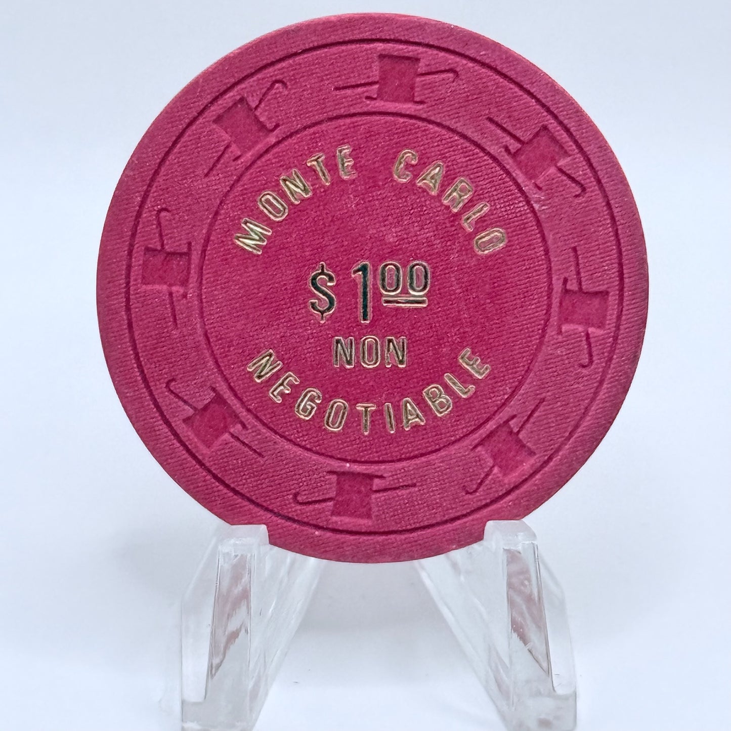 Monte Carlo Reno Nevada 1980s $1 NCV Casino Chip N2935