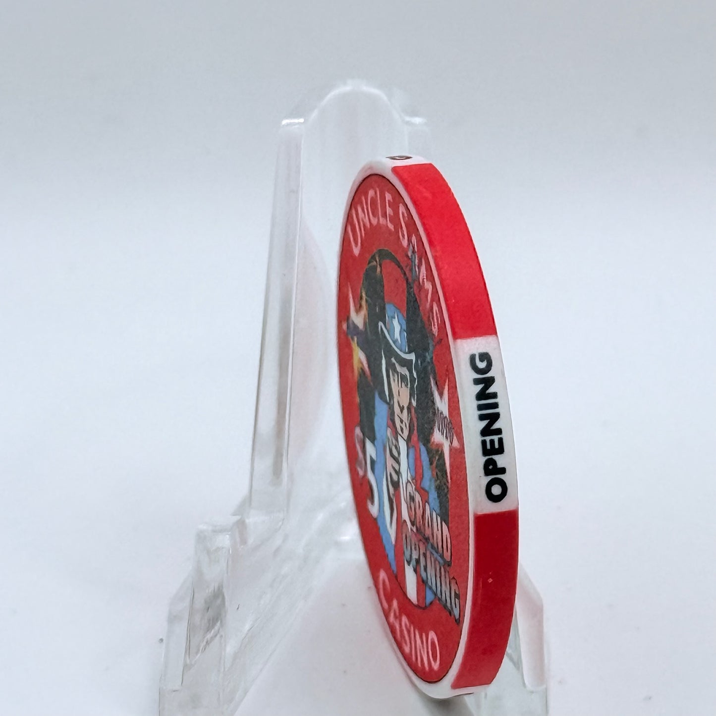 Uncle Sam's Casino Cripple Creek Colorado 1999 'Grand Opening' LE $5 Casino Chip