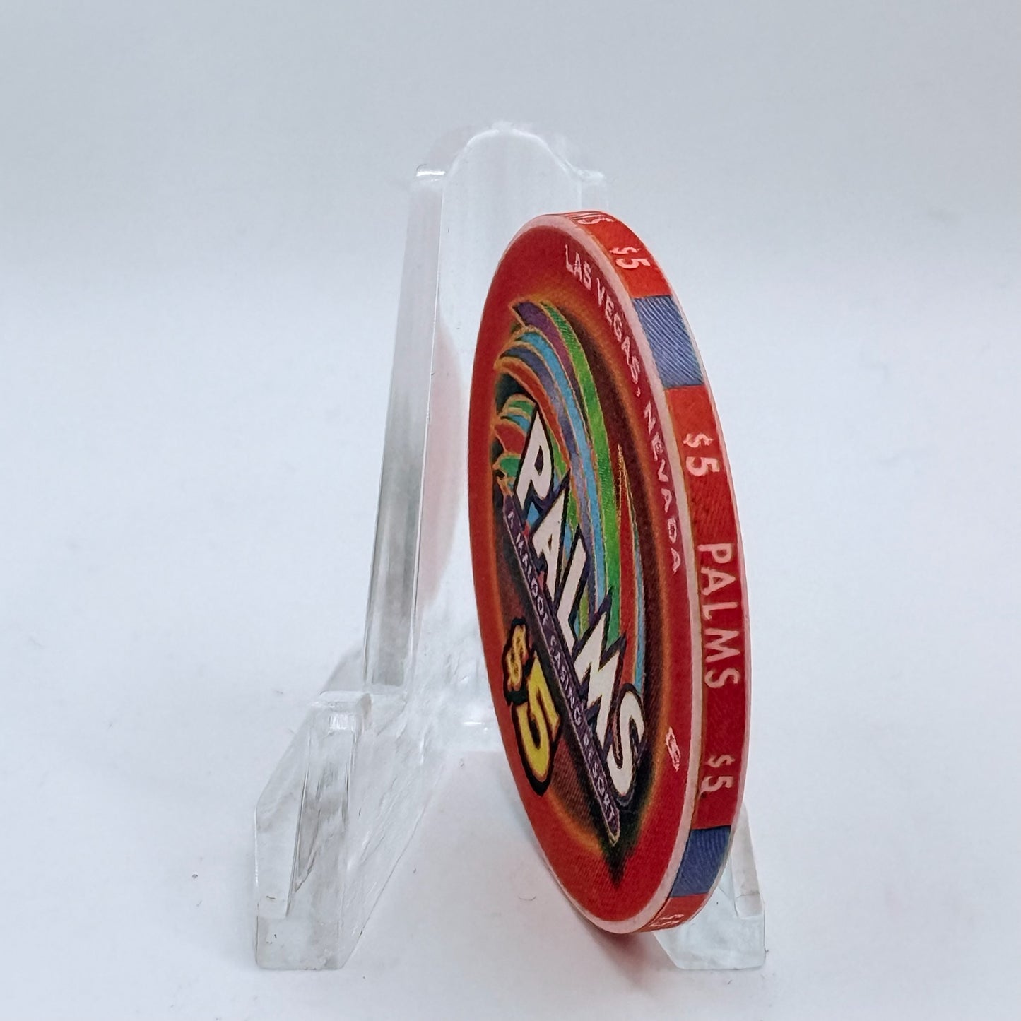 Palms Casino Resort Las Vegas Nevada 2003 'Triple Crown' LE $5 Casino Chip E1927