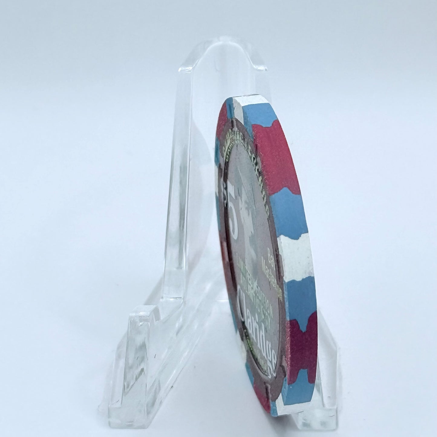 Claridge Atlantic City New Jersey 'Gambling Legends Bat Masterson' LE $5 Casino Chip