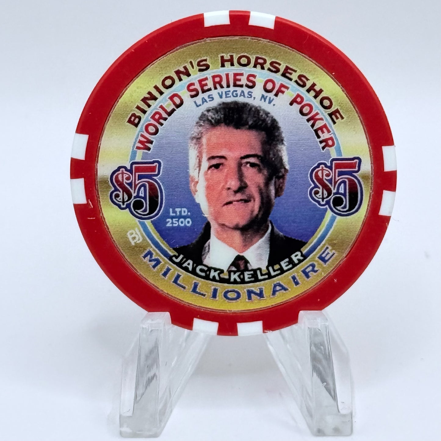 Horseshoe Club (Binion's) Las Vegas Nevada 'Jack Keller' Series 17 LE $5 Casino Chip V9087