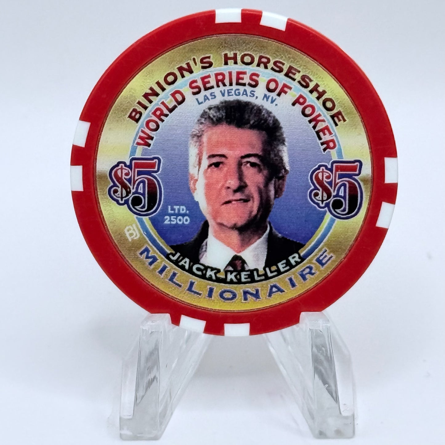 Horseshoe Club (Binion's) Las Vegas Nevada 'Jack Keller' Series 17 LE $5 Casino Chip V9087