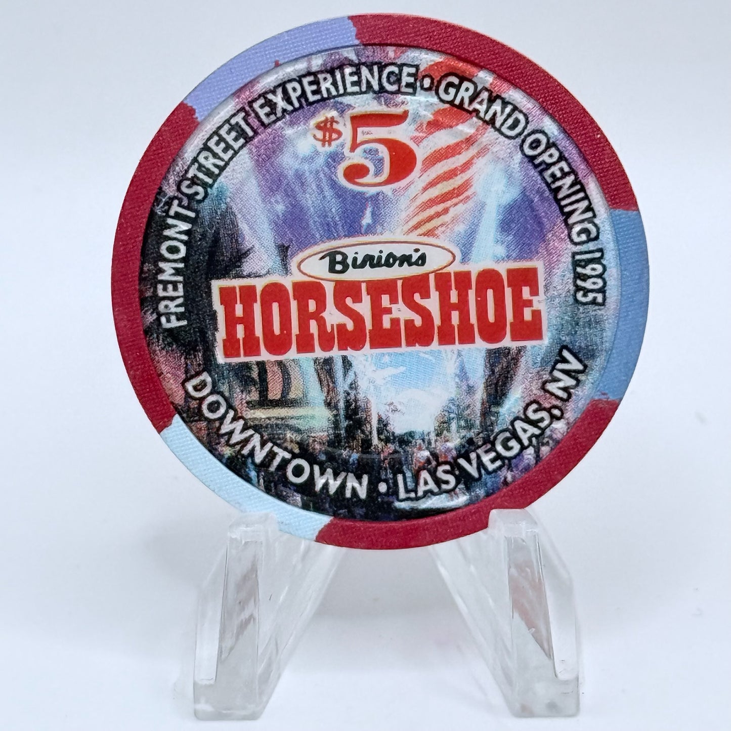Horseshoe Club (Binion's) Las Vegas Nevada 1995 LE $5 Casino Chip N1123