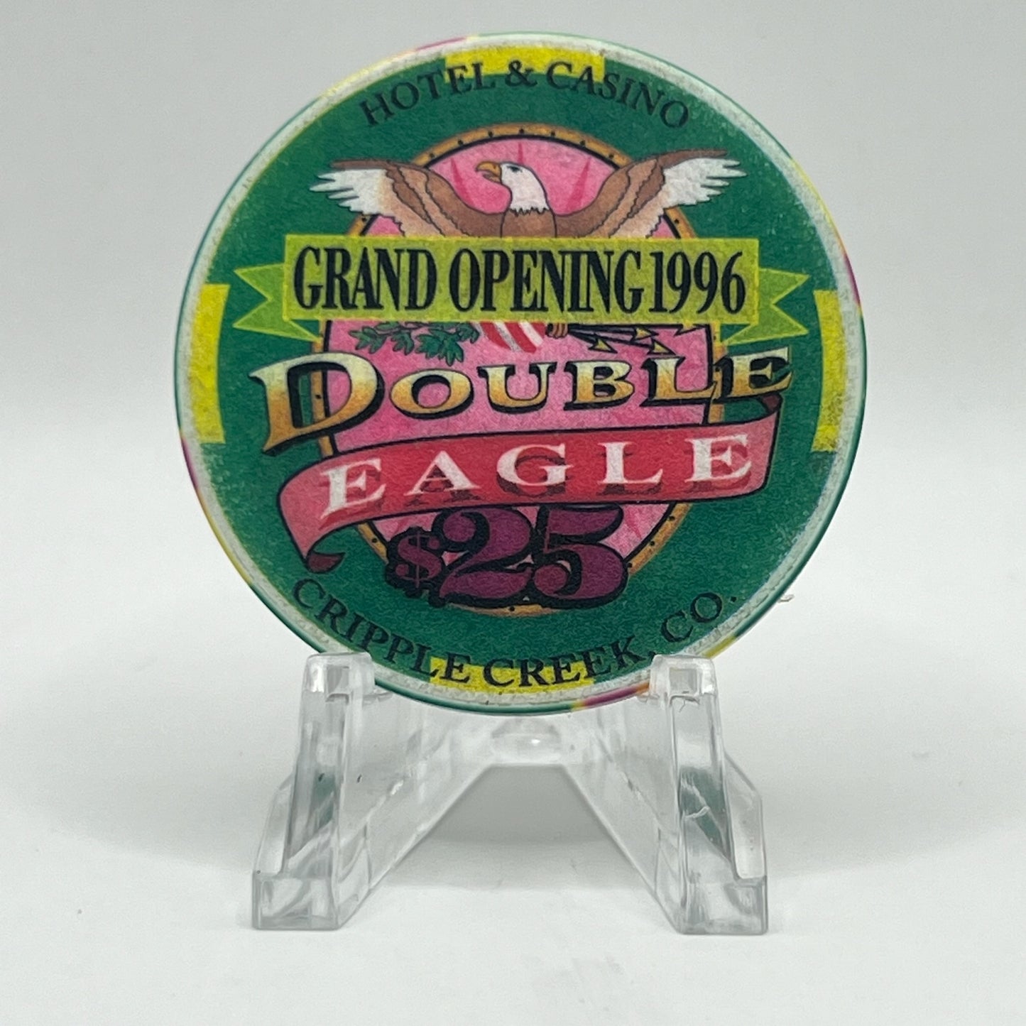 Double Eagle Hotel & Casino Cripple Creek Colorado 1996 LE $25 Casino Chip