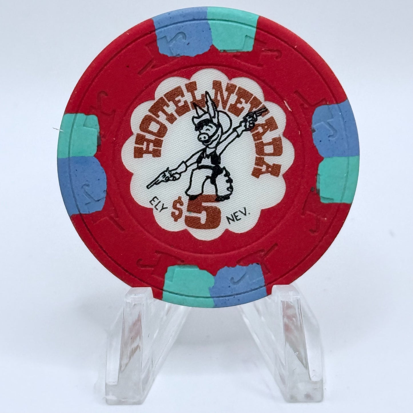 Hotel Nevada Ely Nevada 1987 $5 Casino Chip N2567