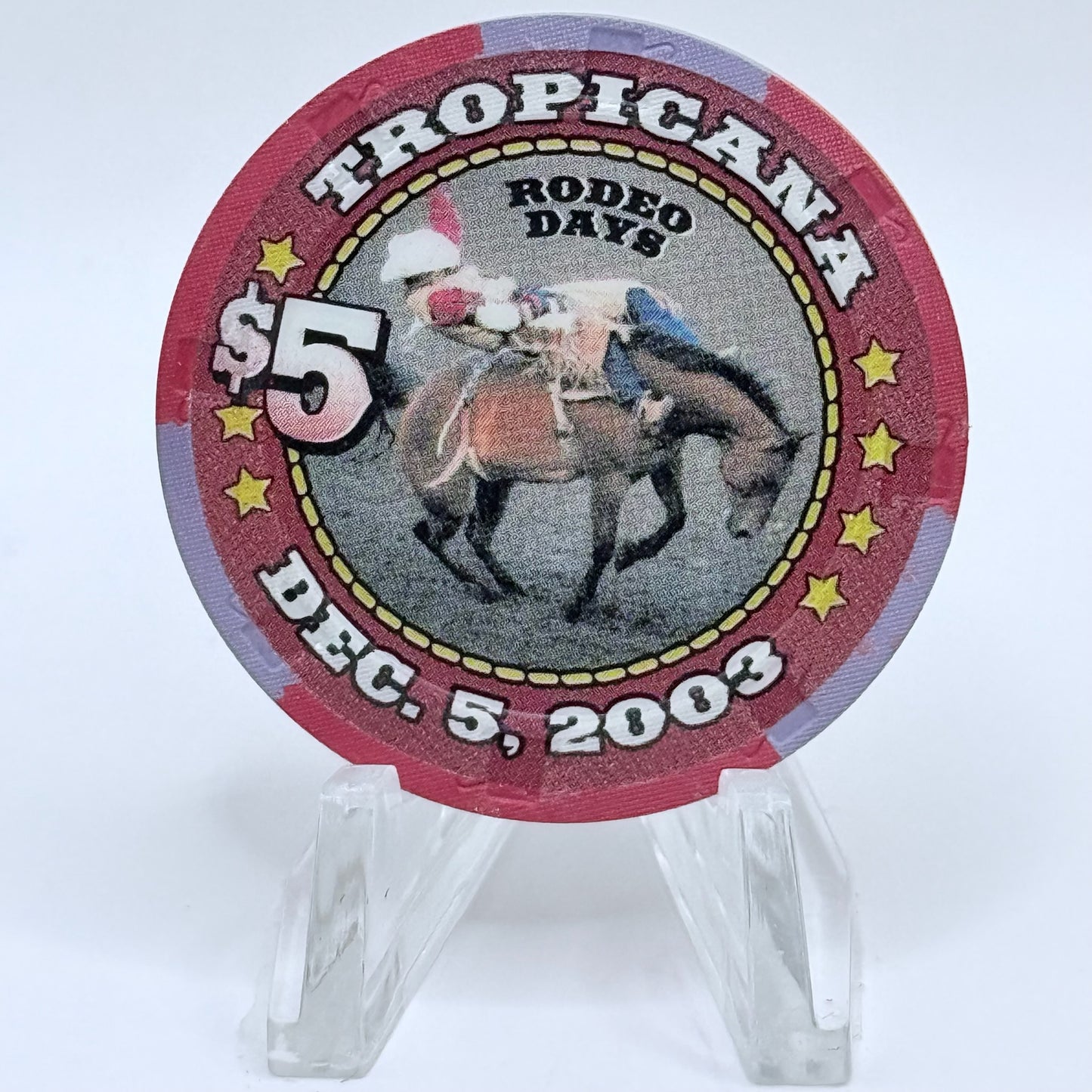 Tropicana Las Vegas Nevada 2003 'Rodeo' LE $5 Casino Chip E2862