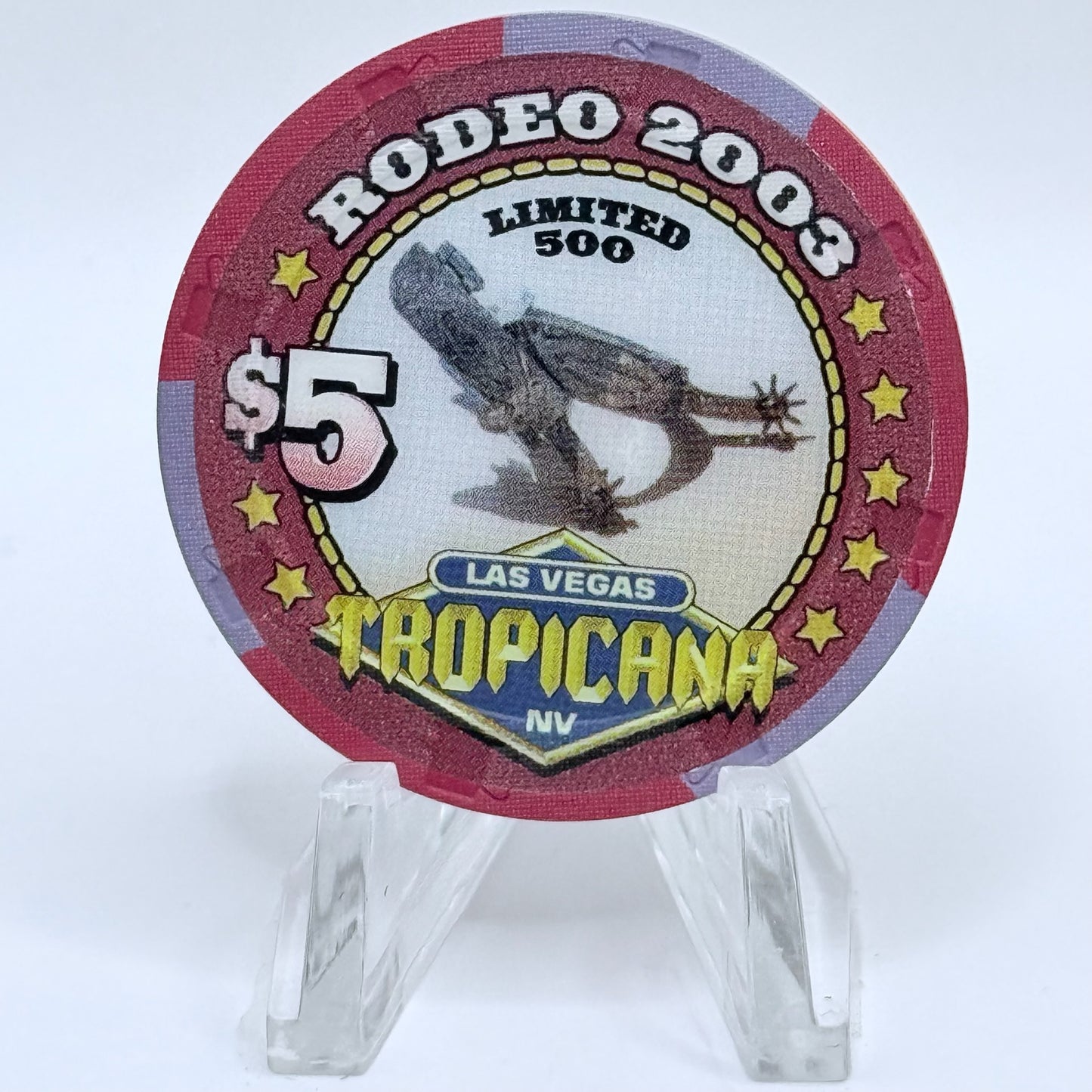Tropicana Las Vegas Nevada 2003 'Rodeo' LE $5 Casino Chip E2862