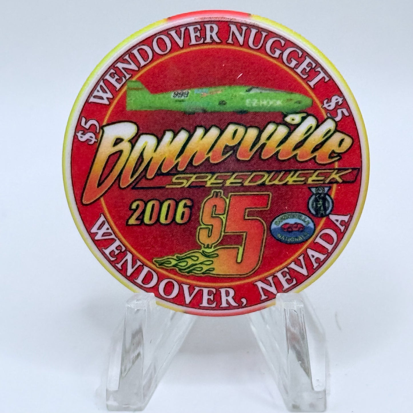 Wendover Nugget Wendover Nevada 2006 'Bonneville Speedway' LE $5 Casino Chip E5699