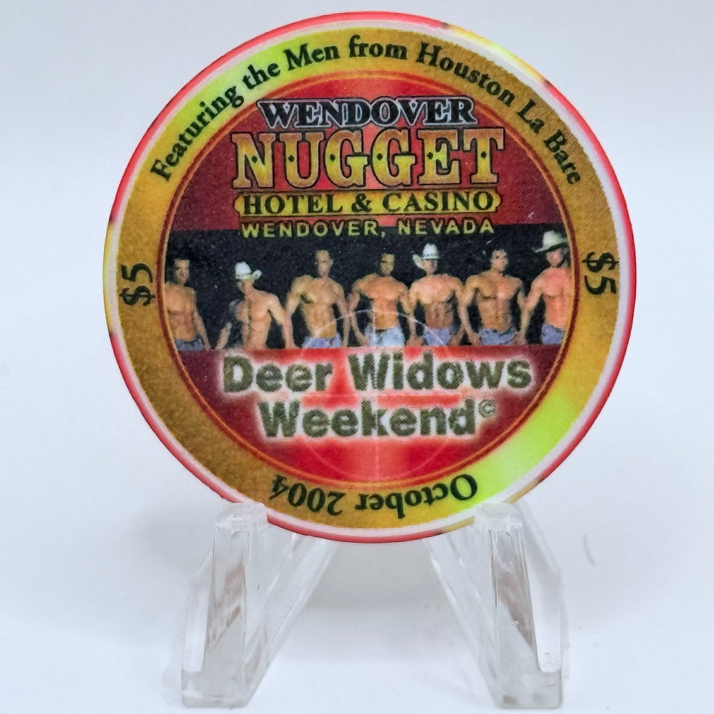 Wendover Nugget Wendover Nevada 2004 'Deer Widows Weekend' LE $5 Casino Chip E4099