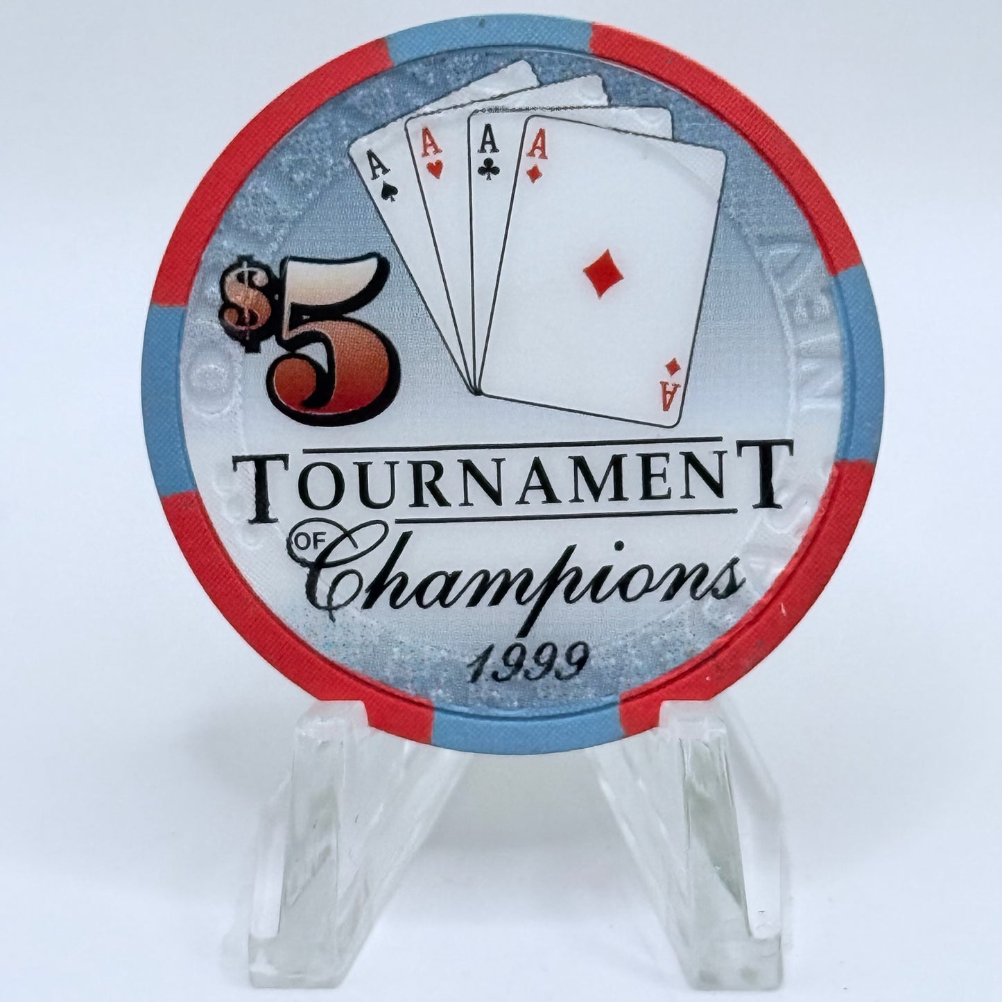 The Orleans Las Vegas Nevada 1999 'Third Annual Poker Tournament' LE $5 Casino Chip V5159