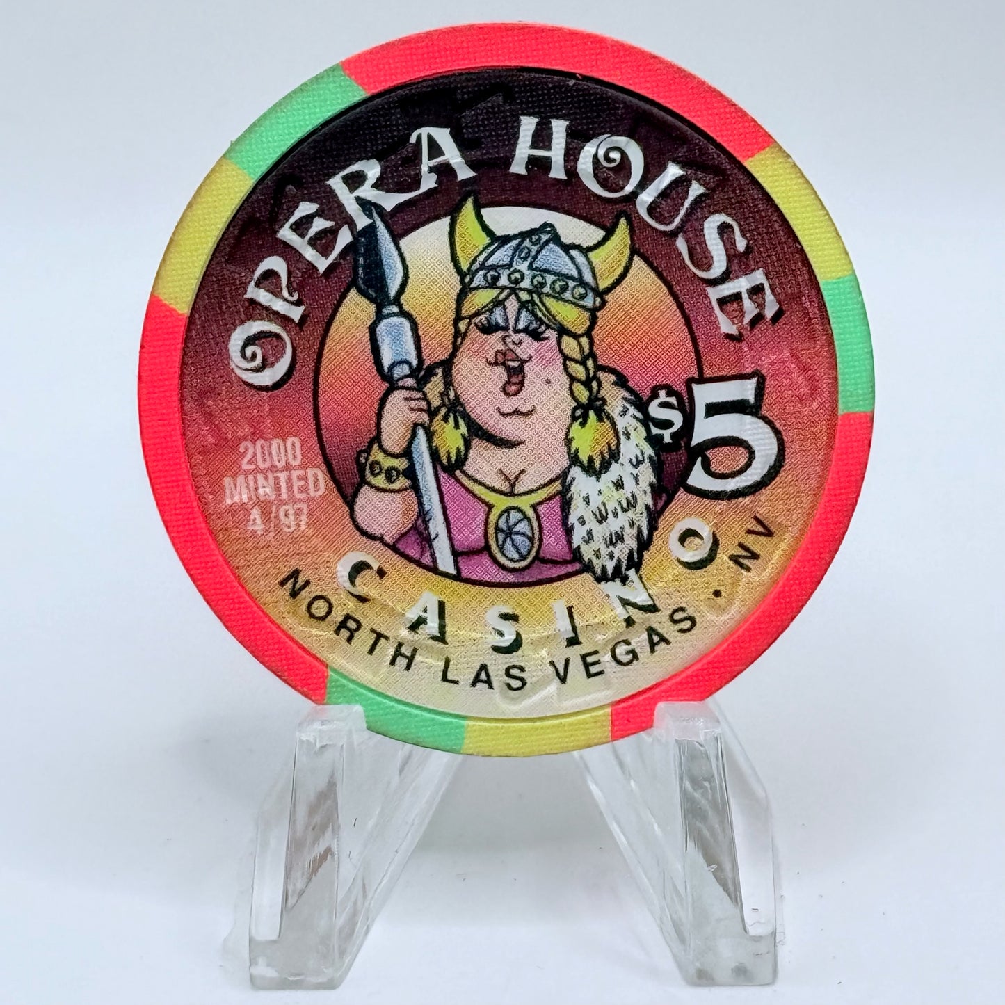 Opera House Casino N. Las Vegas Nevada 1997 LE $5 Casino Chip N8900