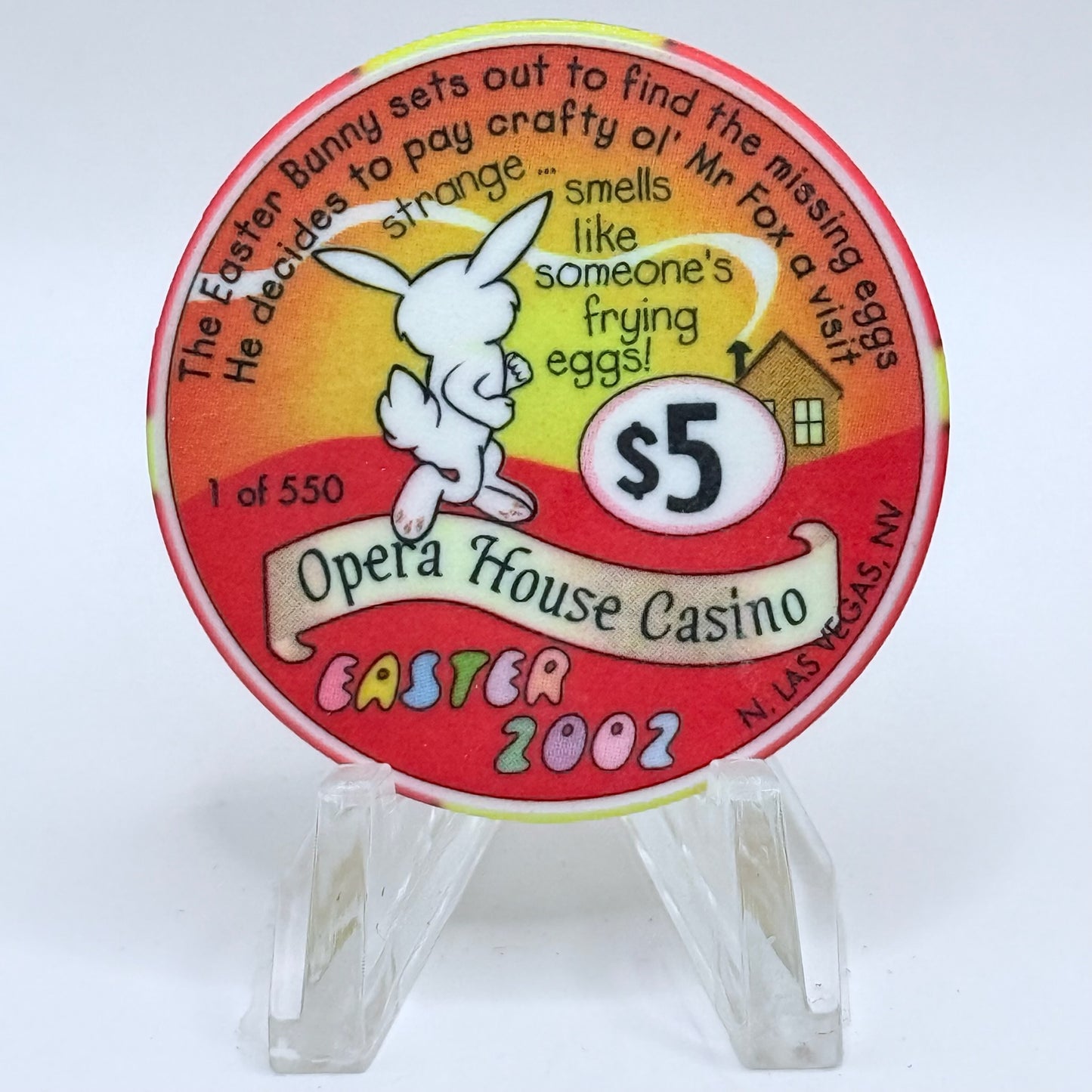 Opera House Casino N. Las Vegas Nevada 2002 'Easter' LE $5 Casino Chip V9267