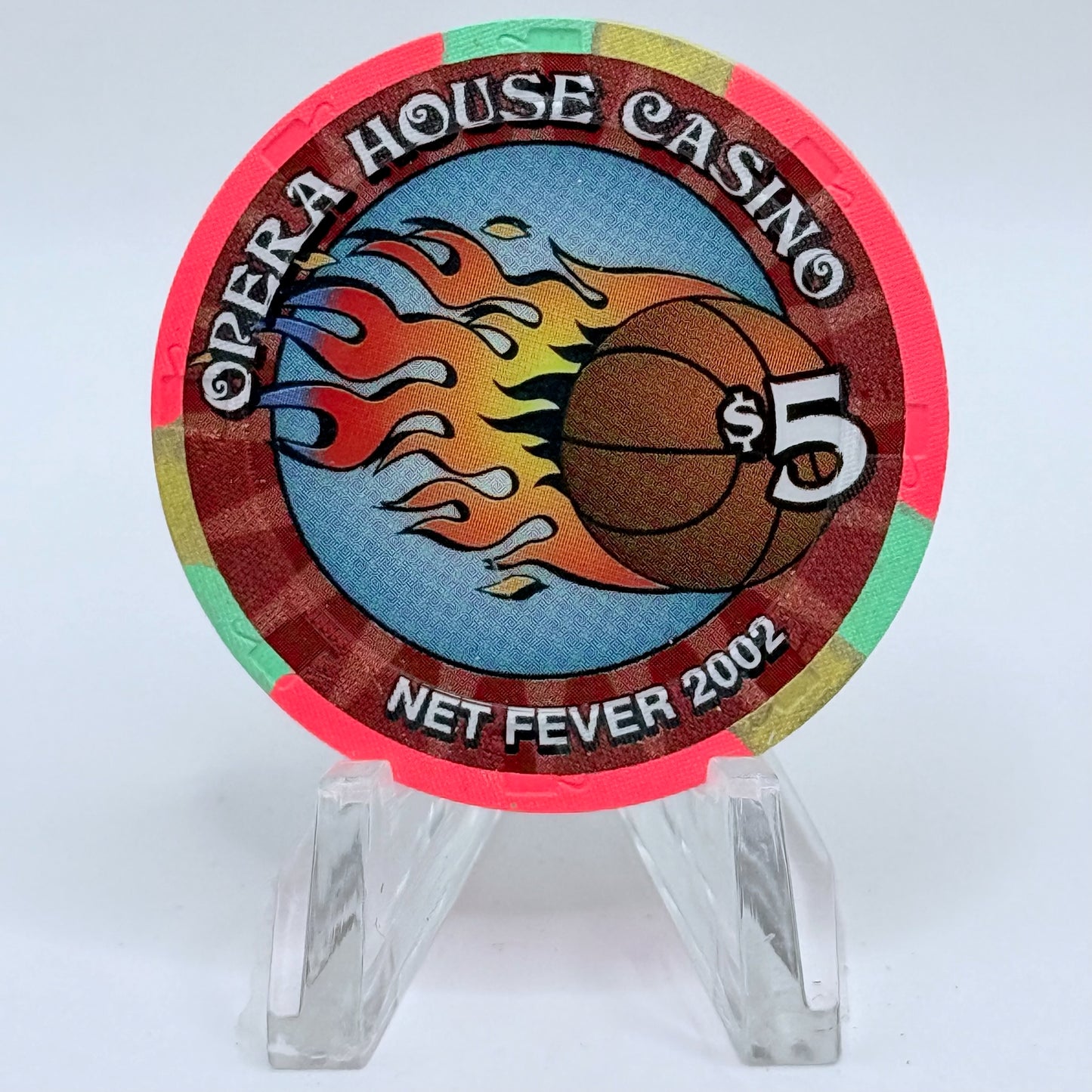 Opera House Casino N. Las Vegas Nevada 2002 'Net Fever' LE $5 Casino Chip V9785