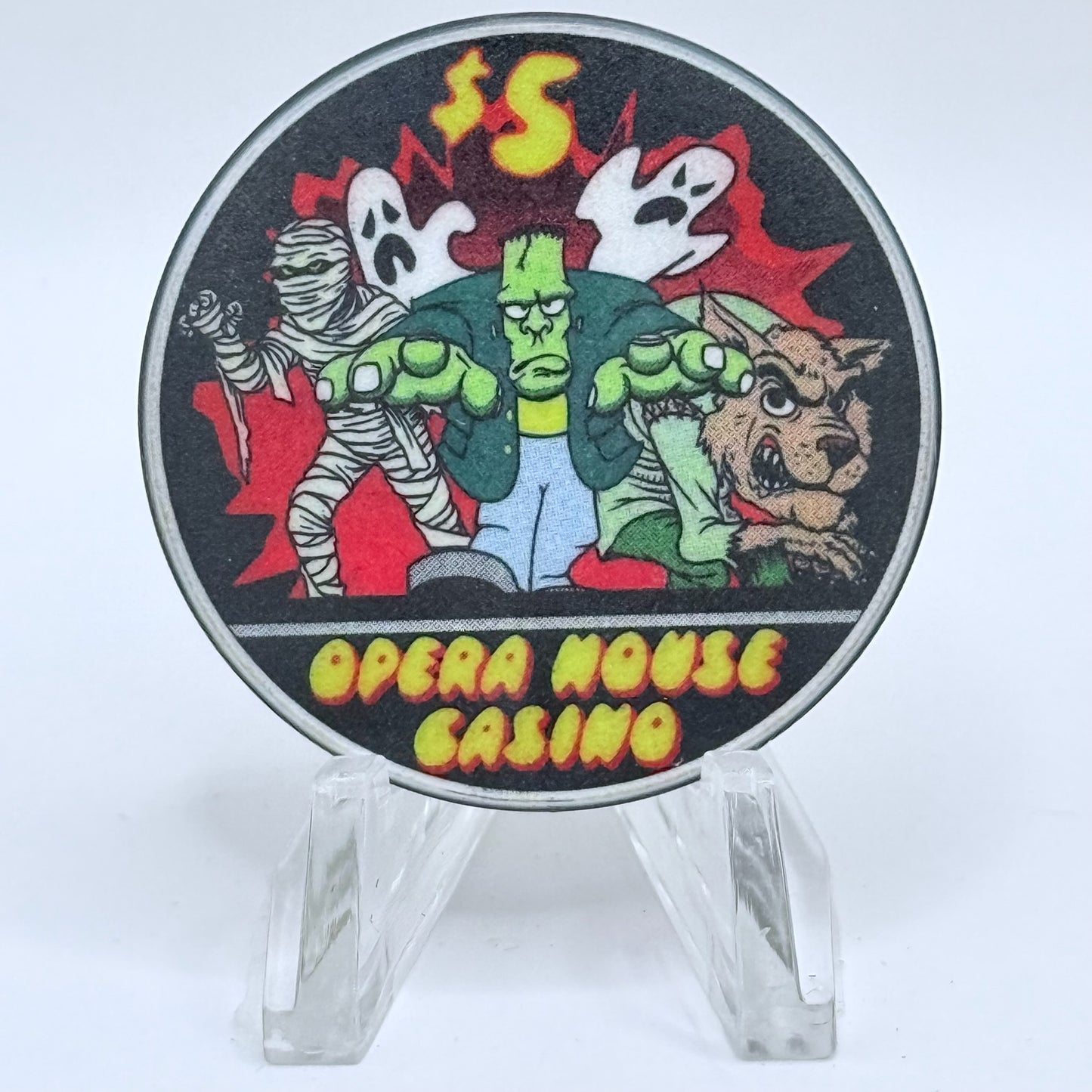 Opera House Casino N. Las Vegas Nevada 1997 'Halloween' LE $5 Casino Chip V1246
