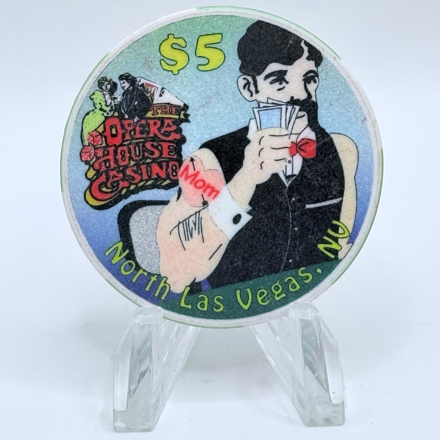 Opera House Casino N. Las Vegas Nevada 1997 'Mother's Day' LE $5 Casino Chip V1249