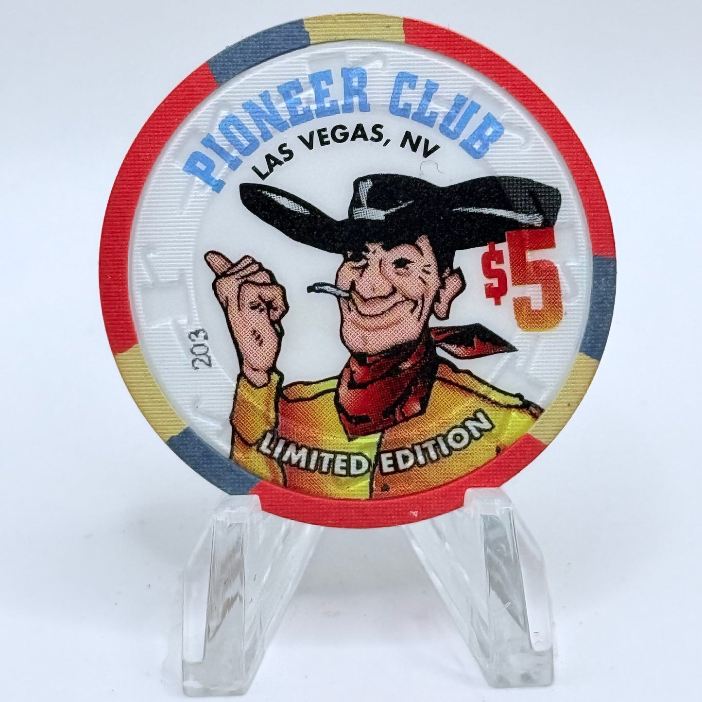 Pioneer Club Las Vegas Nevada 1995 'Convention Center Open' LE $5 Casino Chip N2540