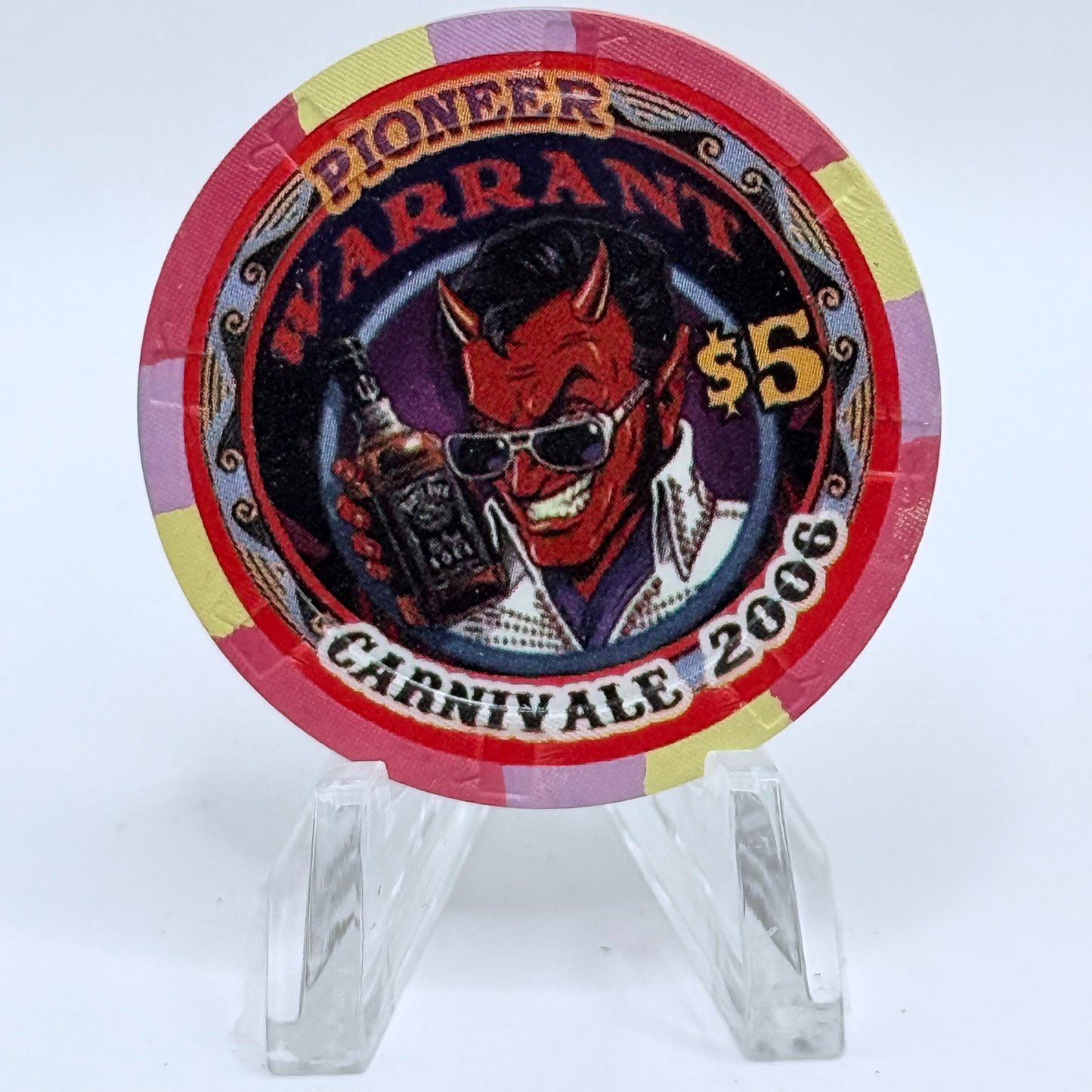 Pioneer Hotel & Gaming Hall Laughlin Nevada 2006 'River Run Carnivale' LE $5 Casino Chip E5429