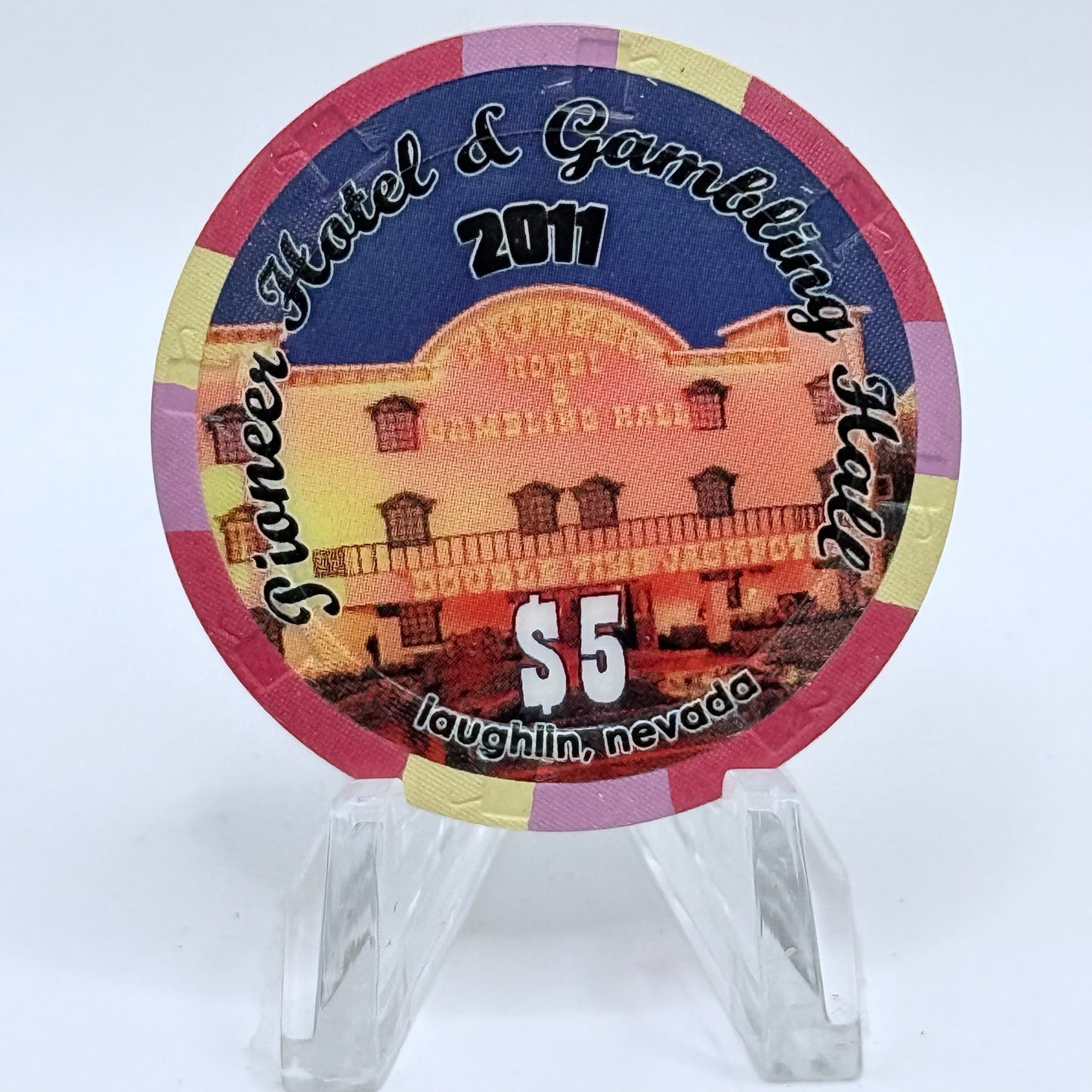 Pioneer Hotel & Gaming Hall Laughlin Nevada 2011 'Carnivale' LE $5 Casino Chip