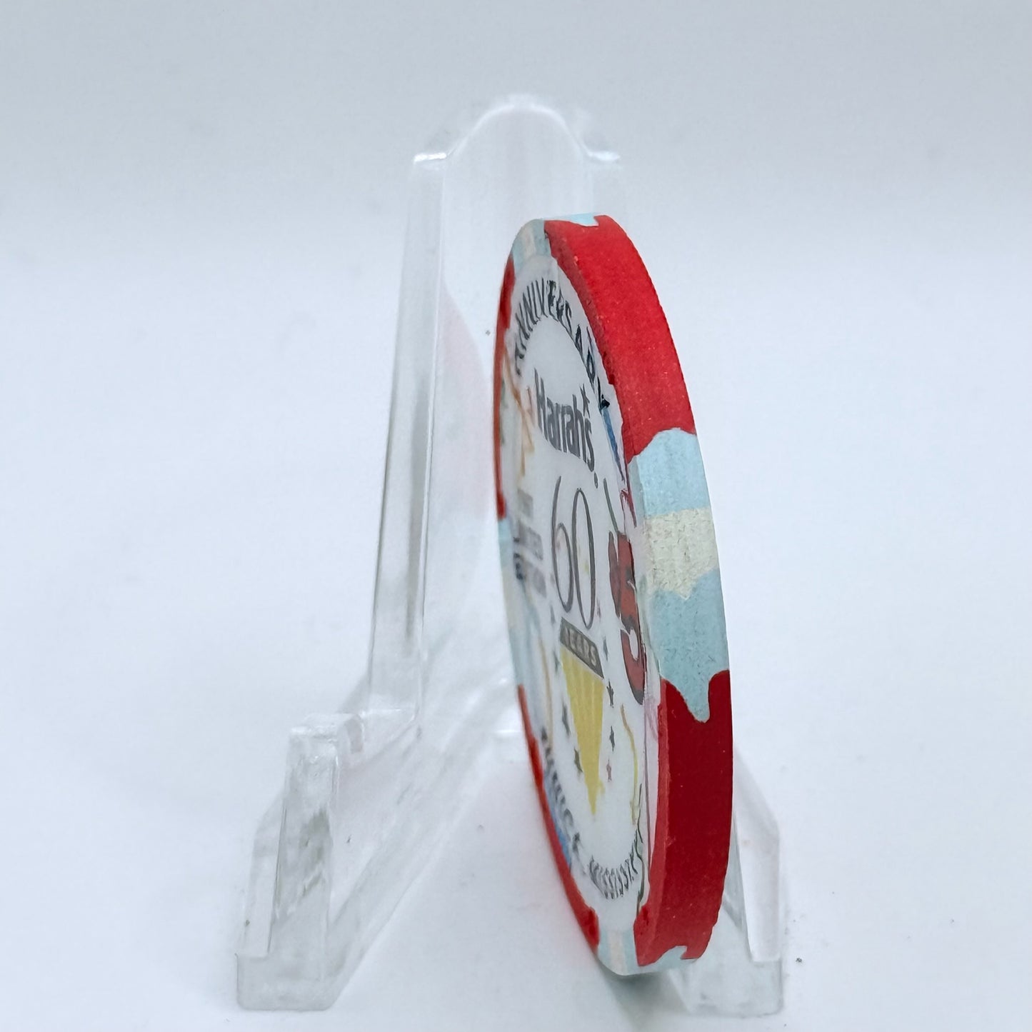 Harrah's Mardi Gras (1996-2005) Tunica Mississippi '60th Anniversary' LE $5 Casino Chip