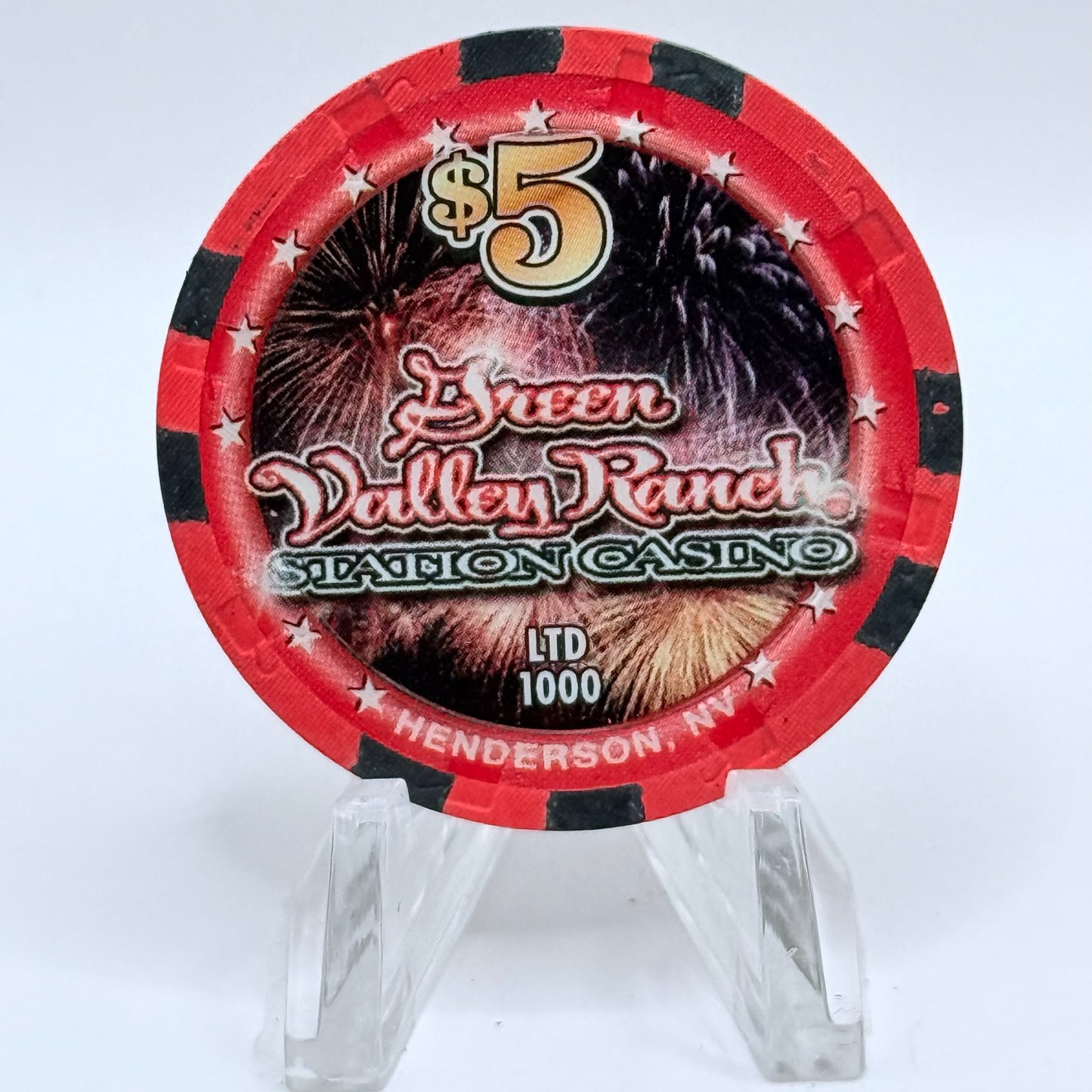 Green Valley Ranch Henderson Nevada 2006 'Station Casino's 30th Anniversary' LE $5 Casino Chip E6132
