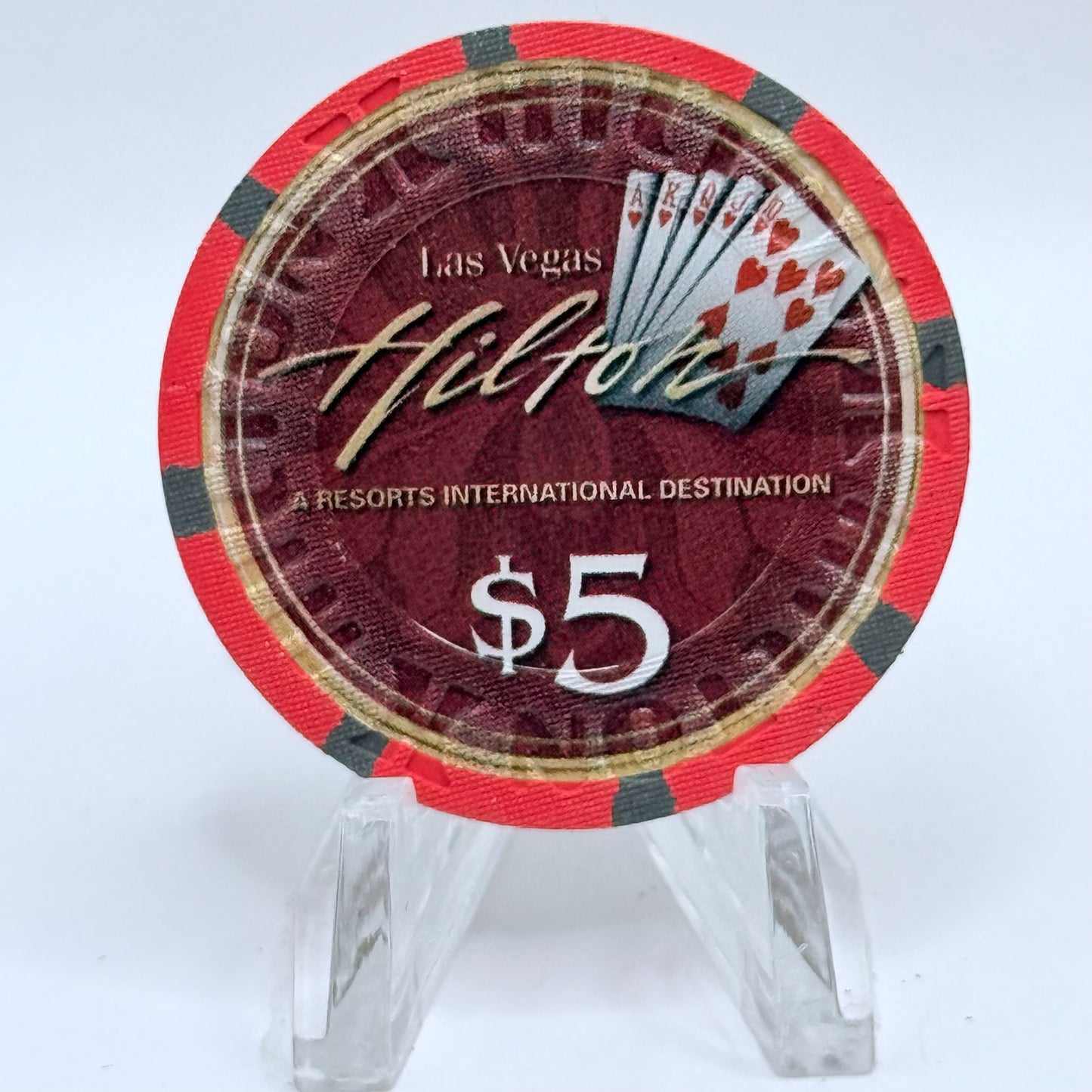 Las Vegas Hilton Las Vegas Nevada 2005 'Poker Room Grand Opening' LE $5 Casino Chip E4822
