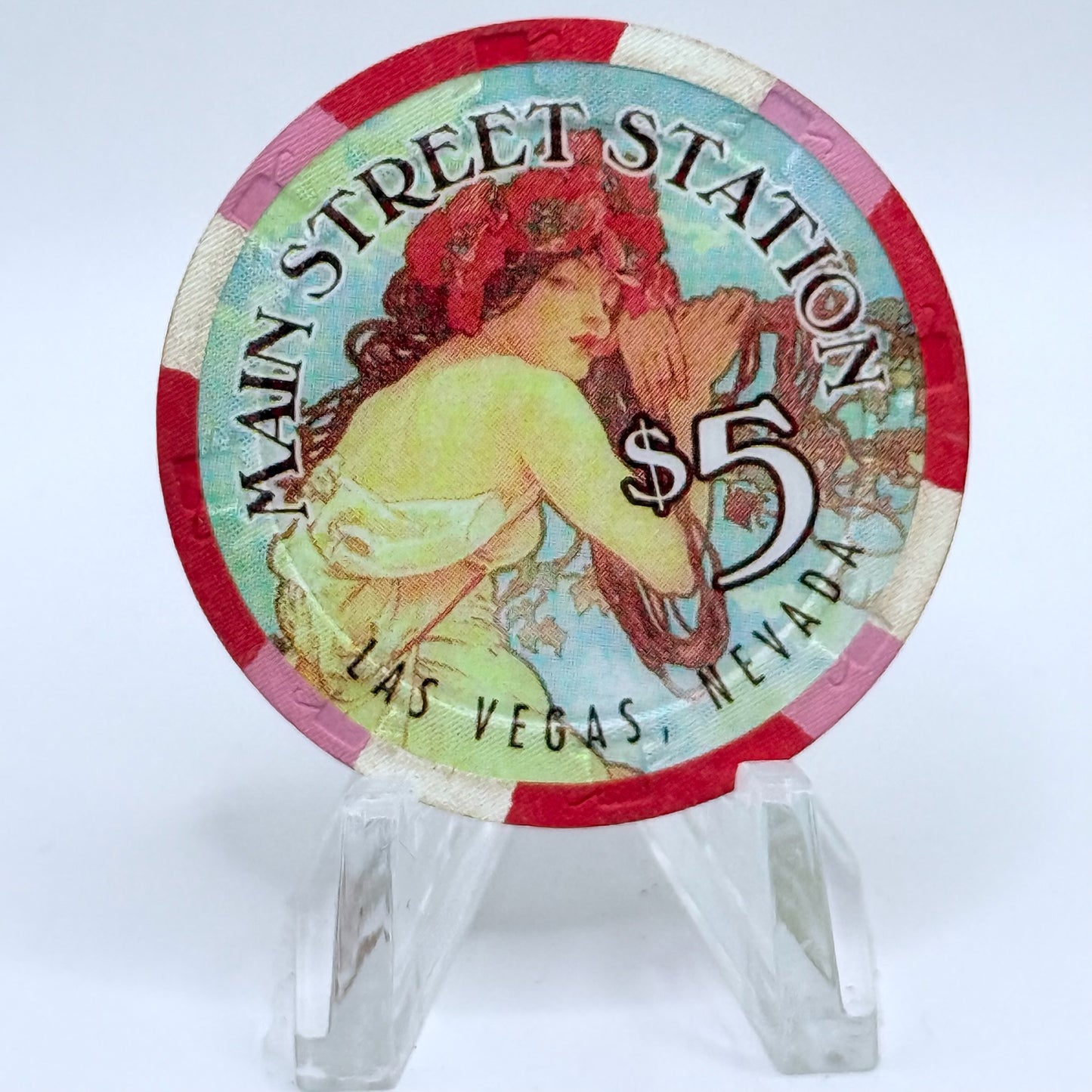 Main Street Station Las Vegas Nevada 1997 'Summer - Women For All Seasons' LE $5 Casino Chip N8726